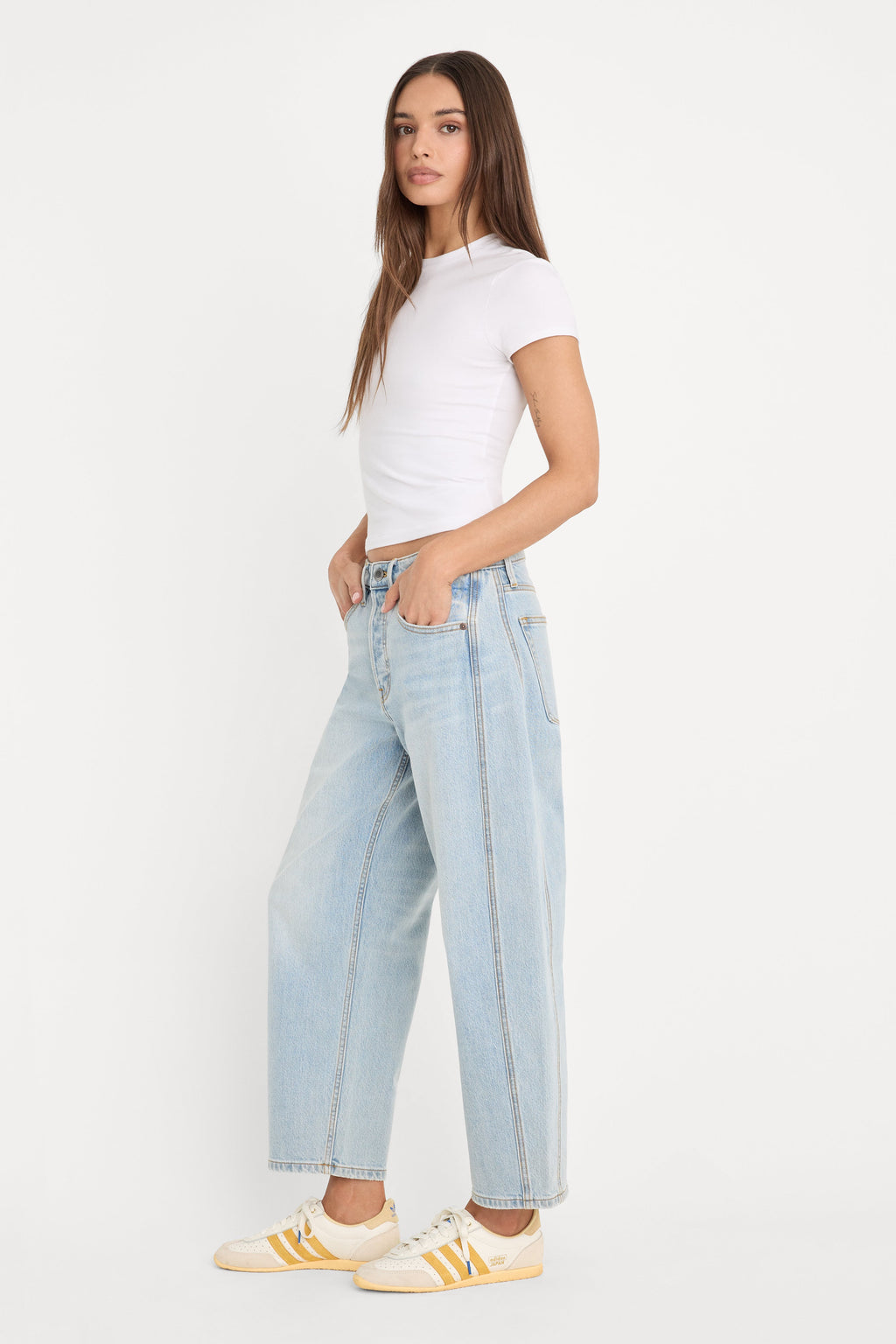 Premium VINTAGE BARREL ANKLE JEANS INDIGO1351