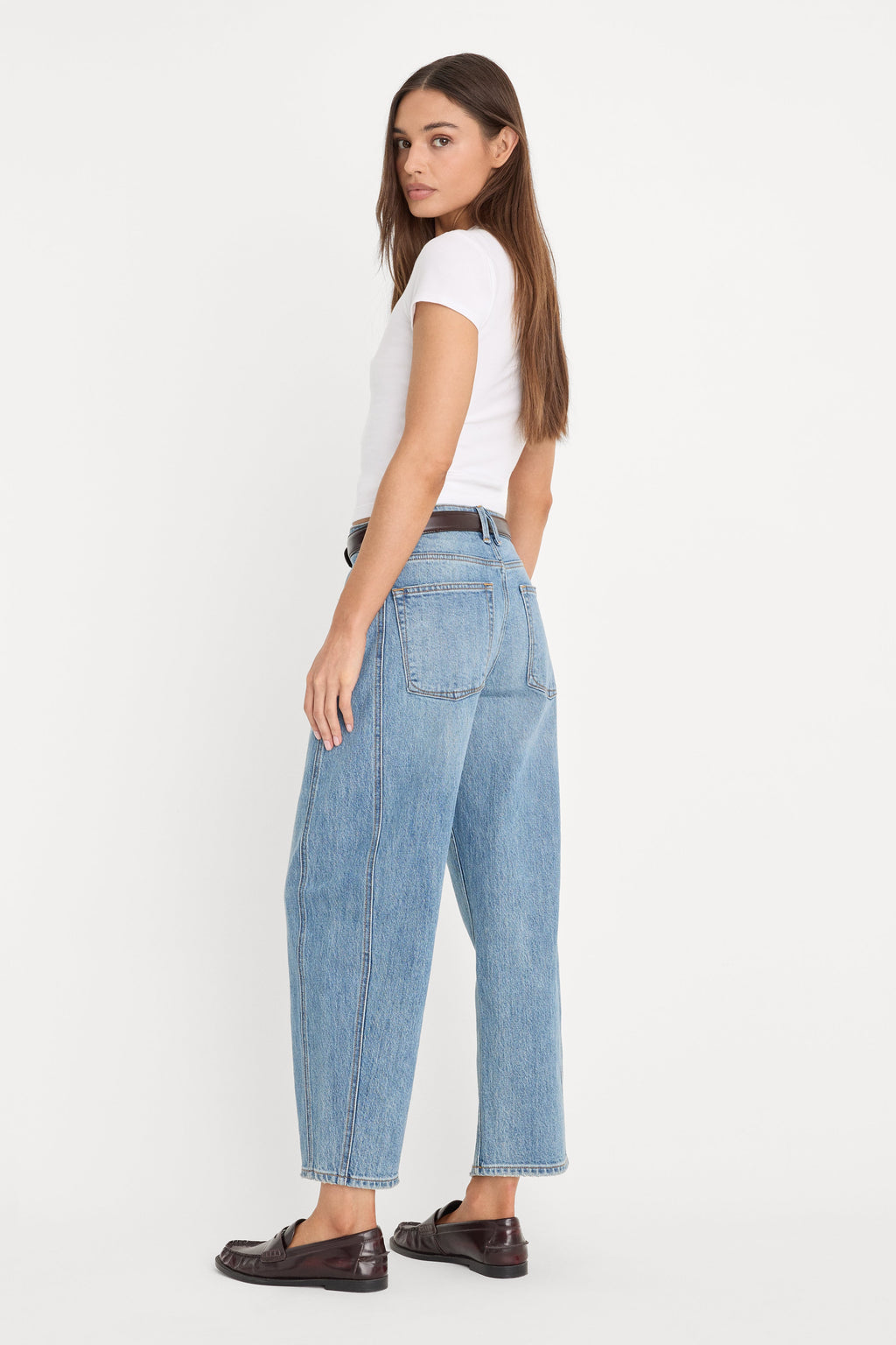 Premium VINTAGE BARREL ANKLE JEANS INDIGO1350
