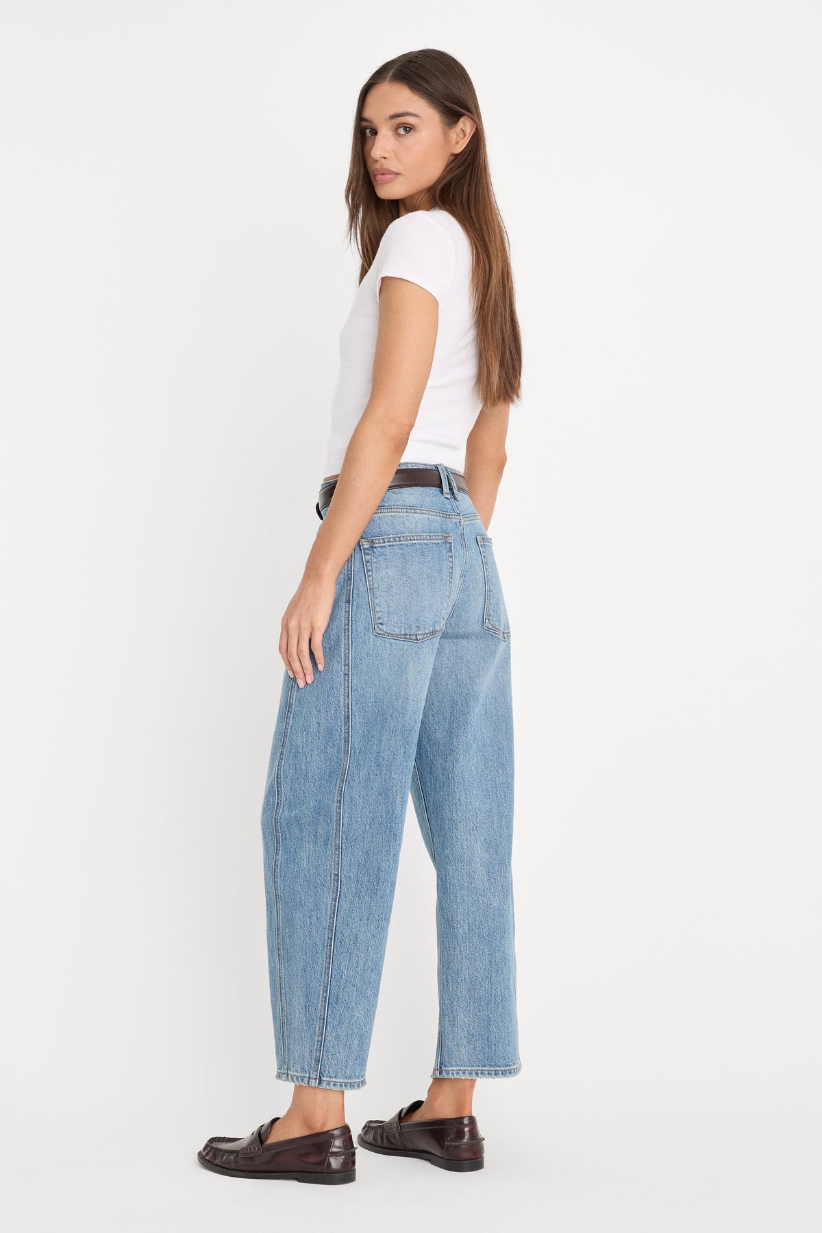 Premium VINTAGE BARREL ANKLE JEANS INDIGO1350