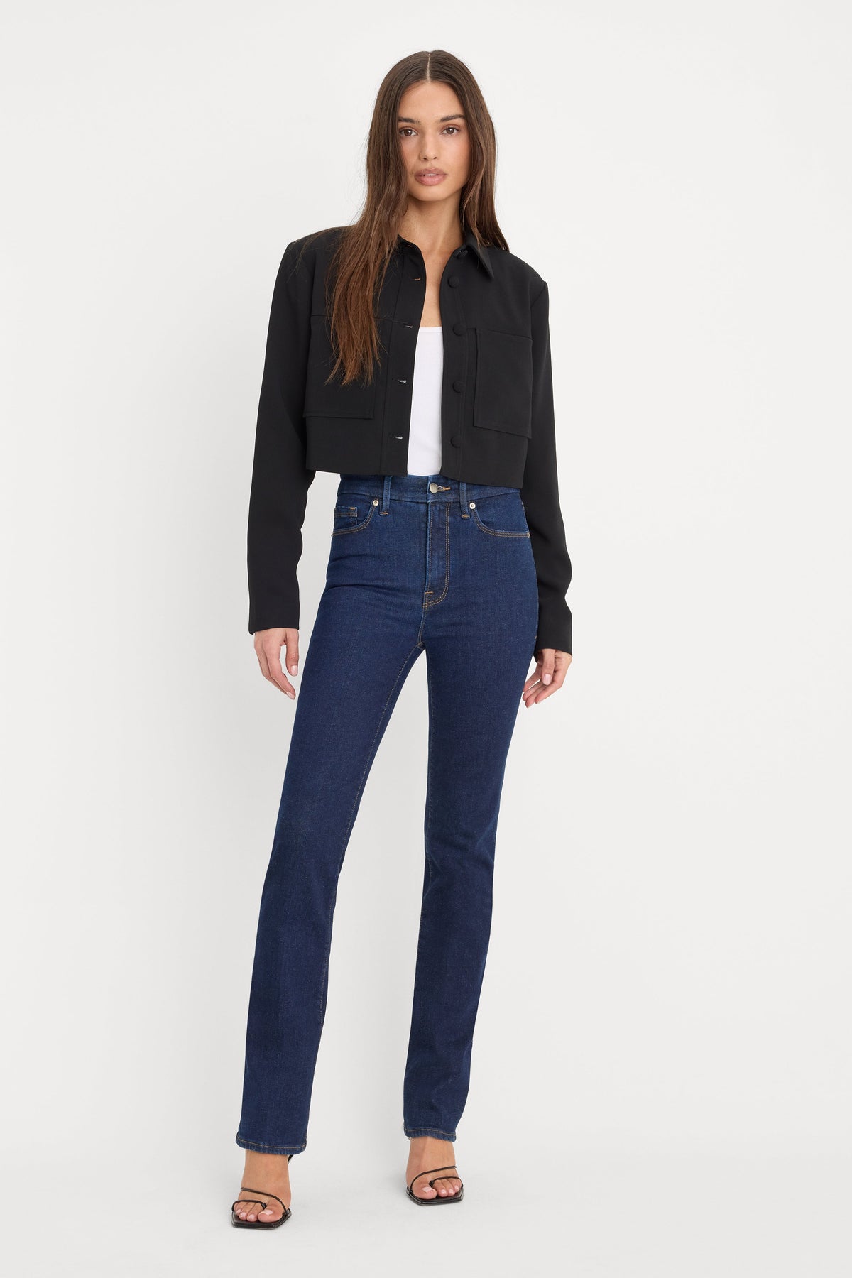 Premium GOOD LEGS STRAIGHT JEANS LONG DEEPBLUE04
