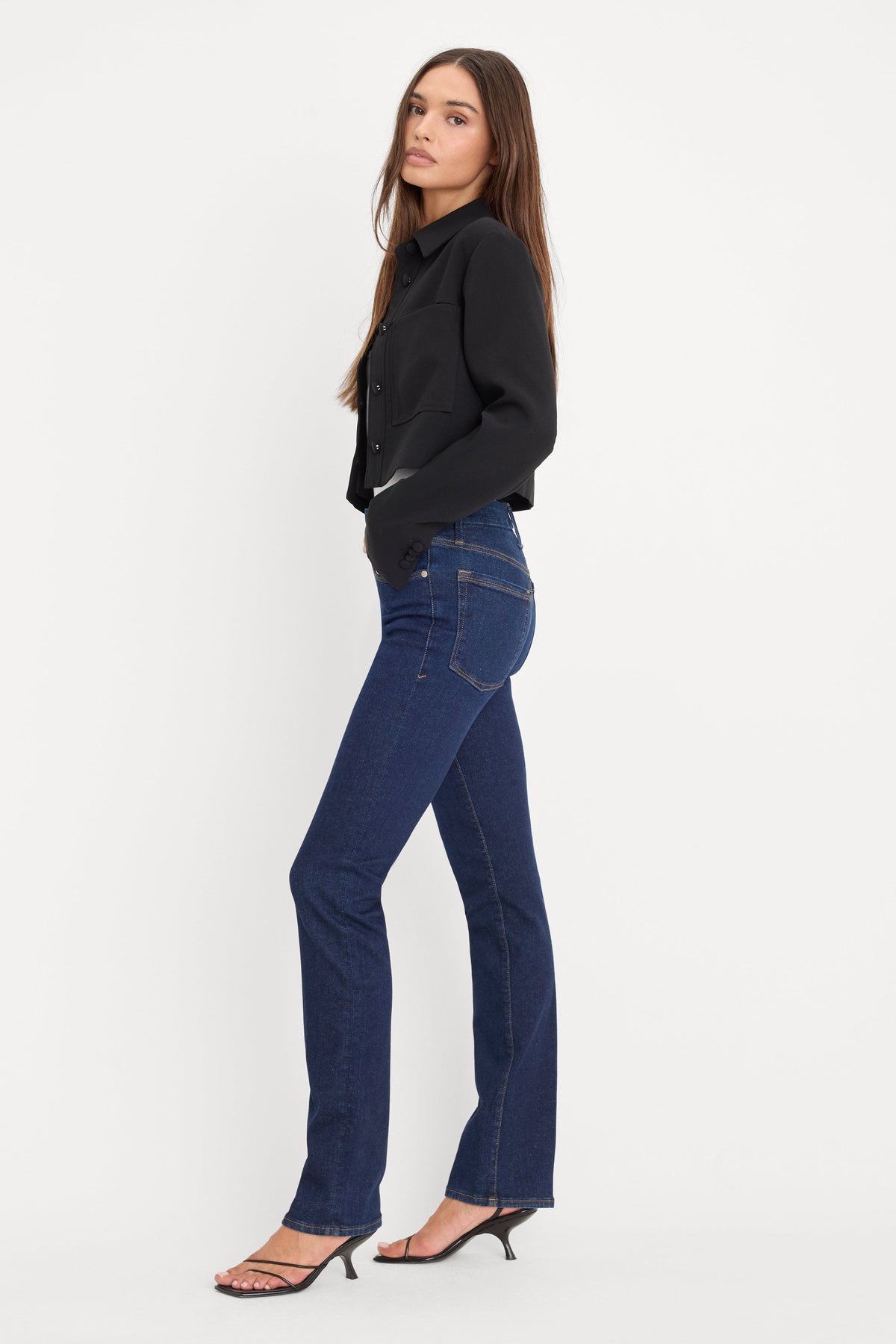 Premium GOOD LEGS STRAIGHT JEANS LONG DEEPBLUE04