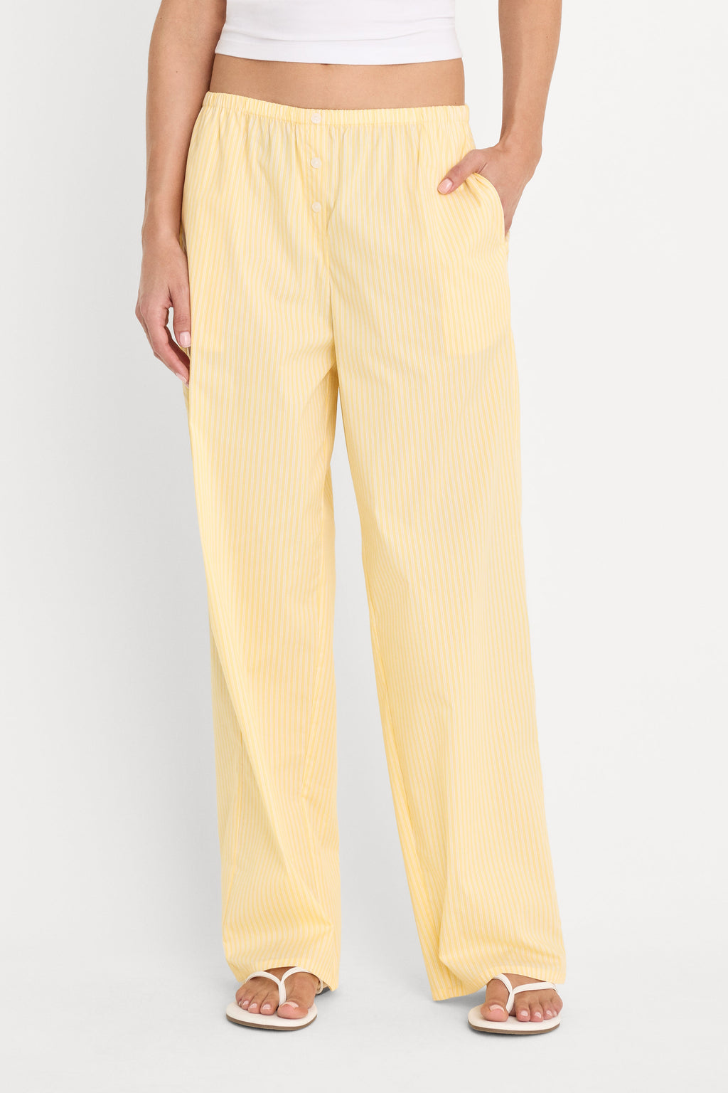 Premium POPLIN PULL ON PANTS BUTTERBEAM STRIPE