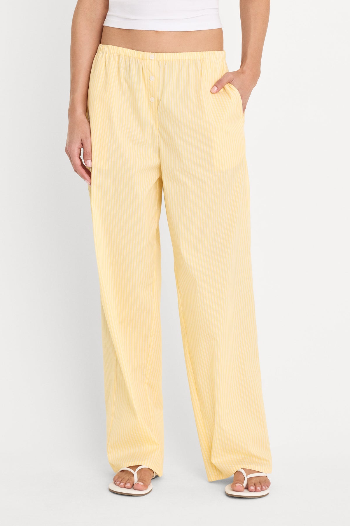 Premium POPLIN PULL ON PANTS BUTTERBEAM STRIPE