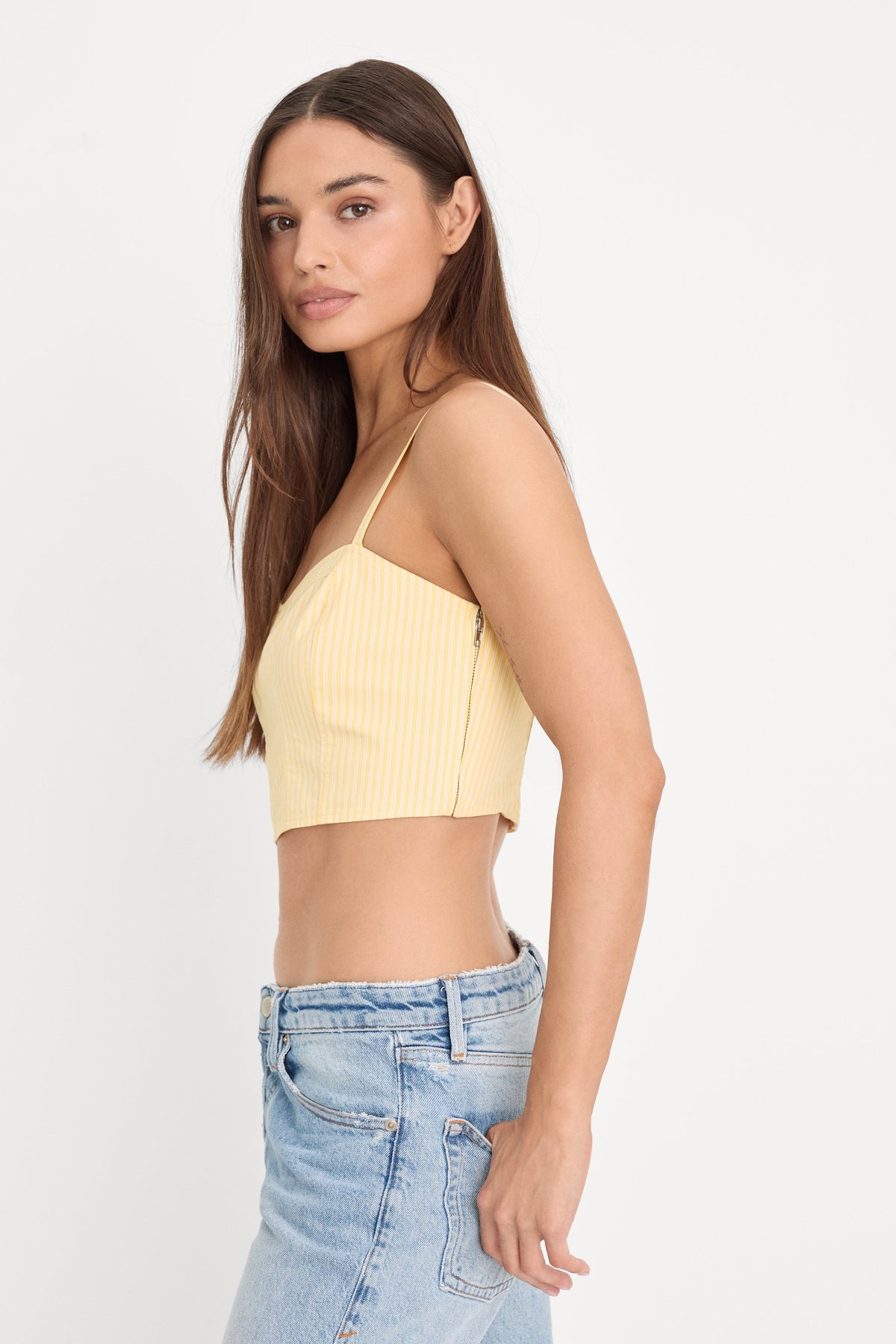 Premium POPLIN BUSTIER CAMI TOP BUTTERBEAM STRIPE