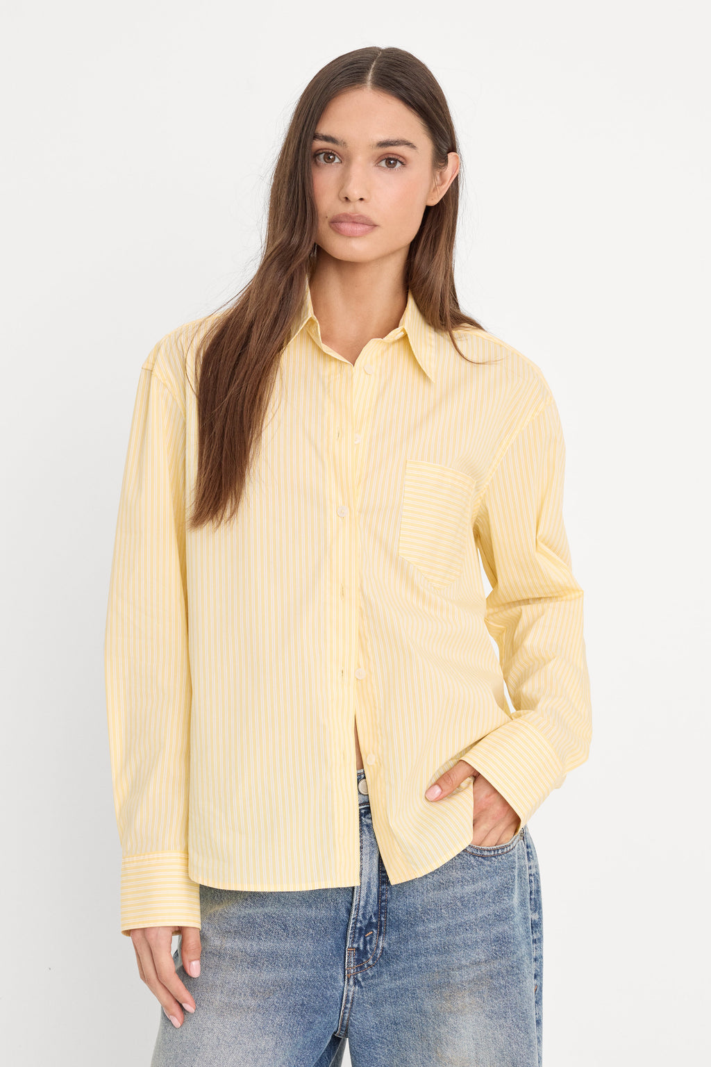 Premium POPLIN CLASSIC BOXY SHIRT BUTTERBEAM STRIPE