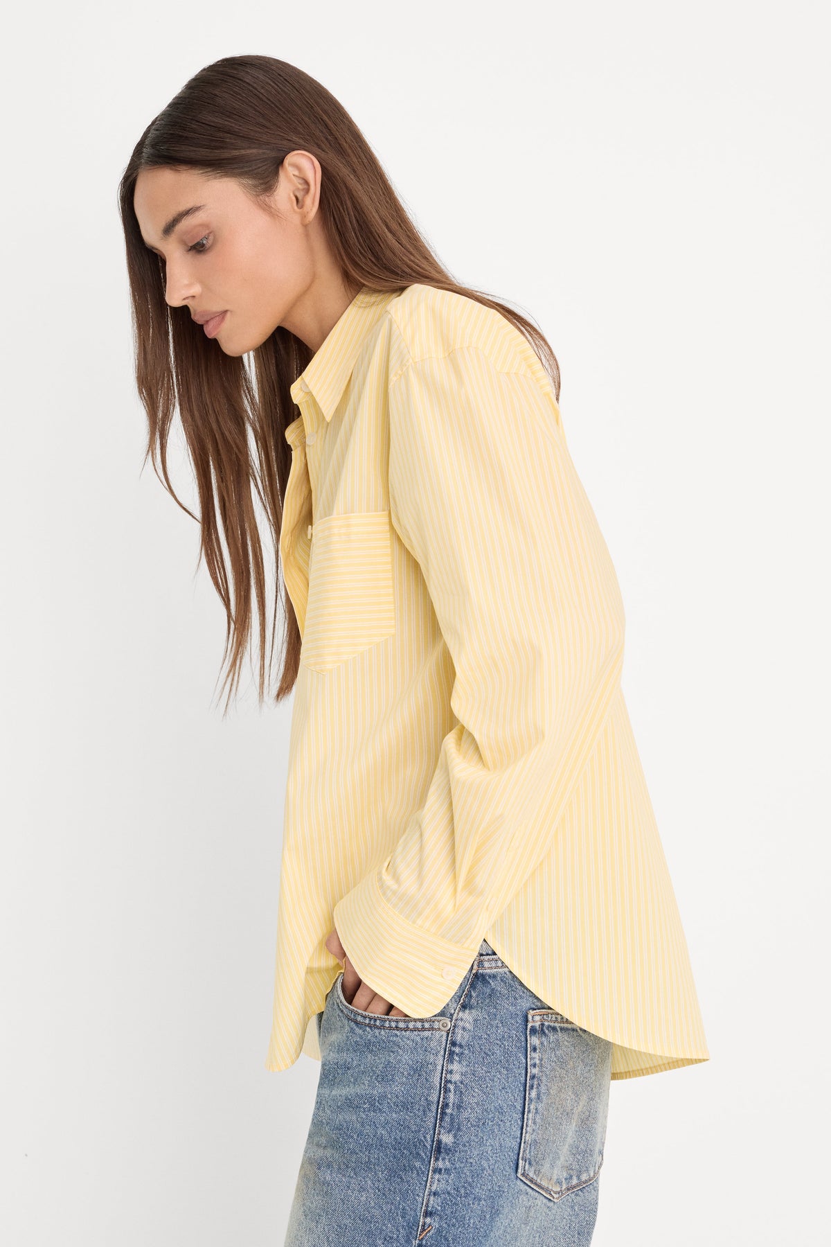 Premium POPLIN CLASSIC BOXY SHIRT BUTTERBEAM STRIPE