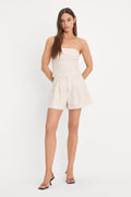 Premium LINEN TROUSER SHORTS OAT