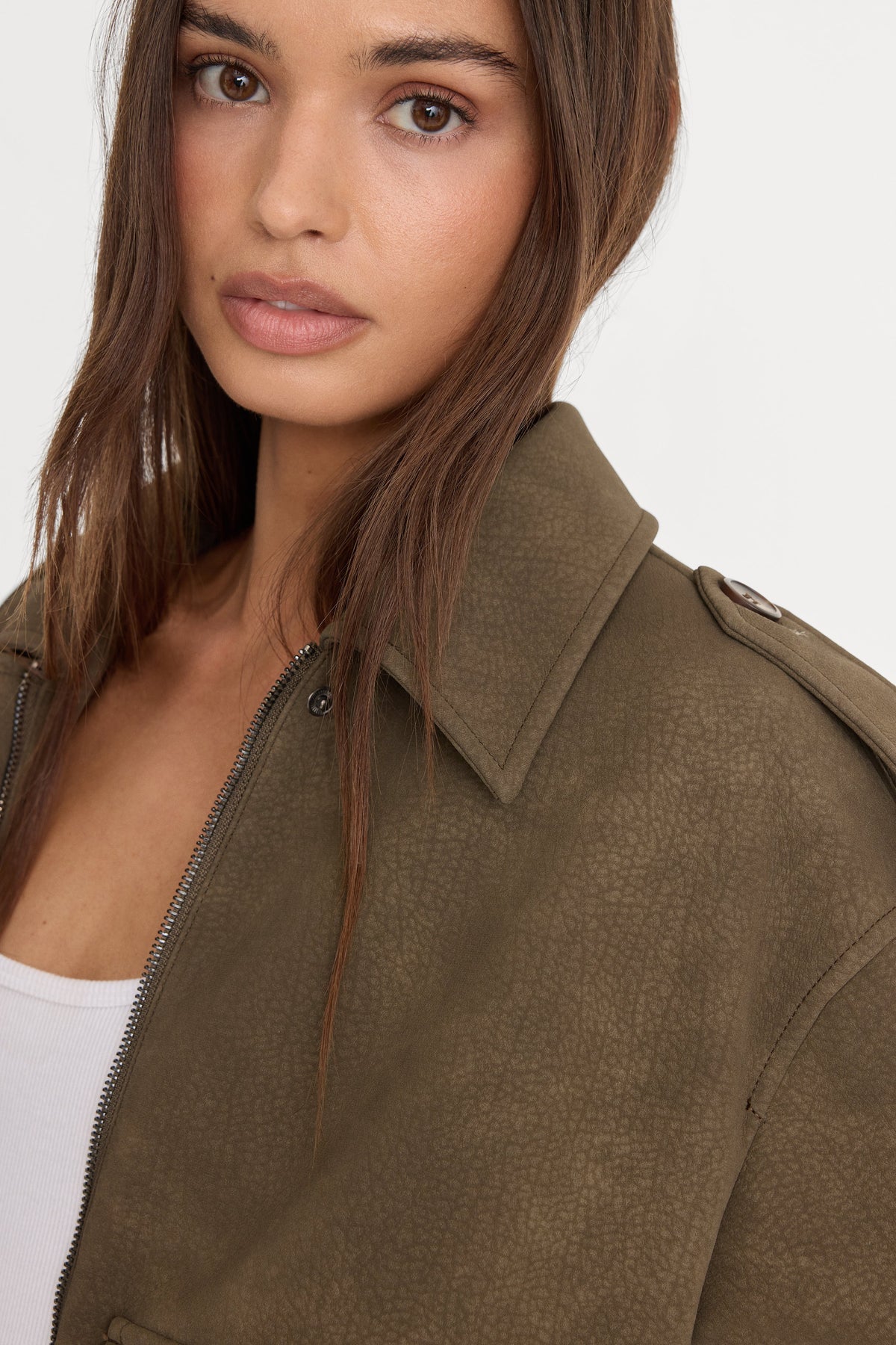 Premium THE BETTER THAN LEATHER BOMBER JACKET STONE