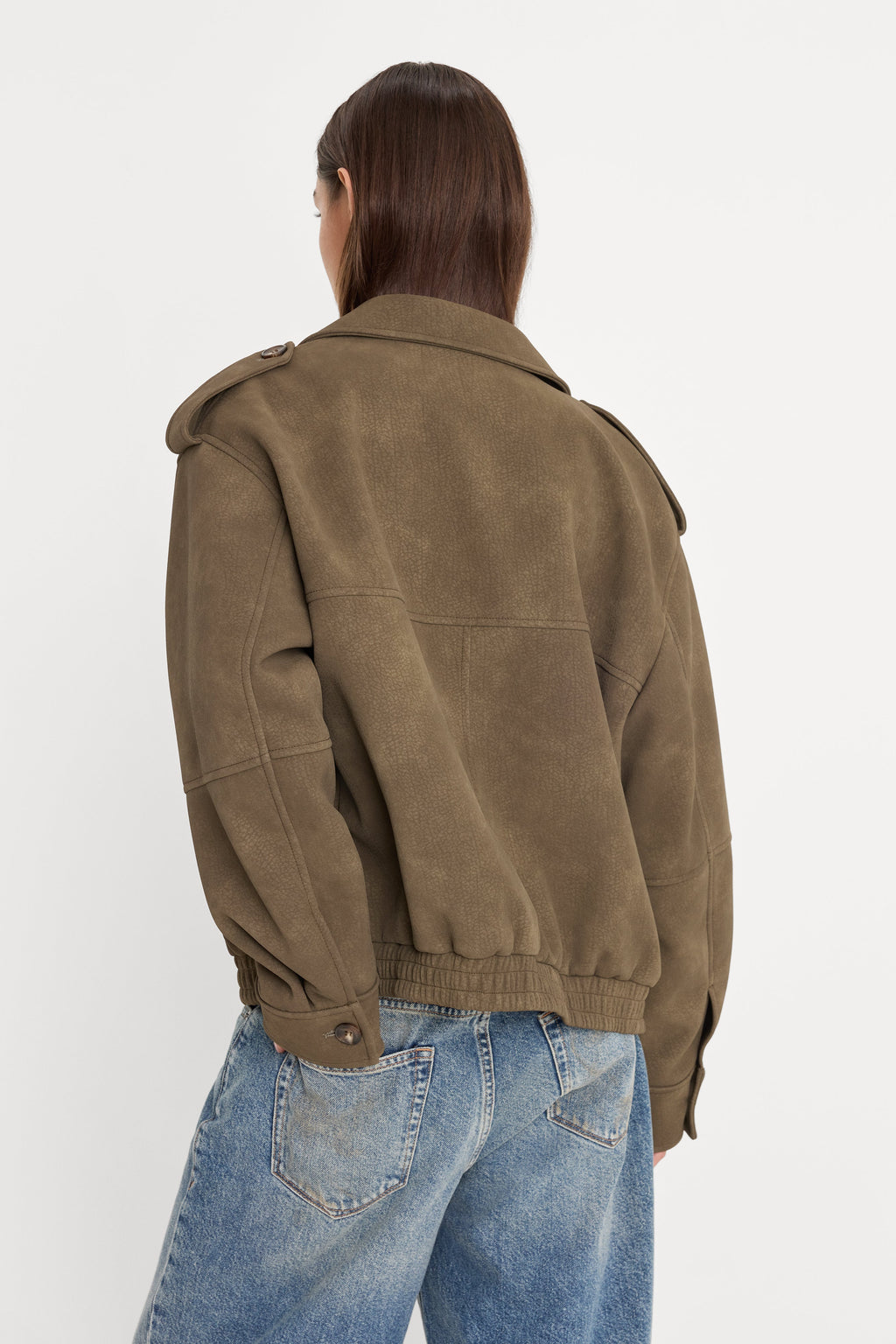 Premium THE BETTER THAN LEATHER BOMBER JACKET STONE