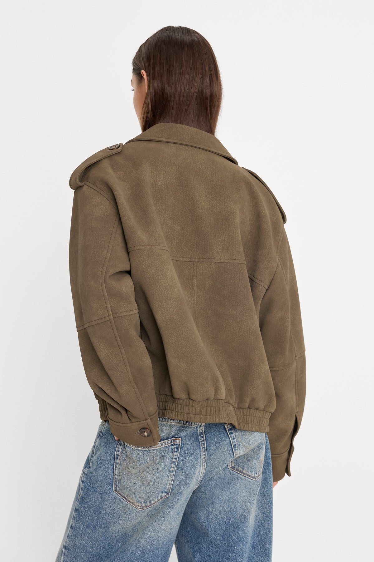 Premium THE BETTER THAN LEATHER BOMBER JACKET STONE