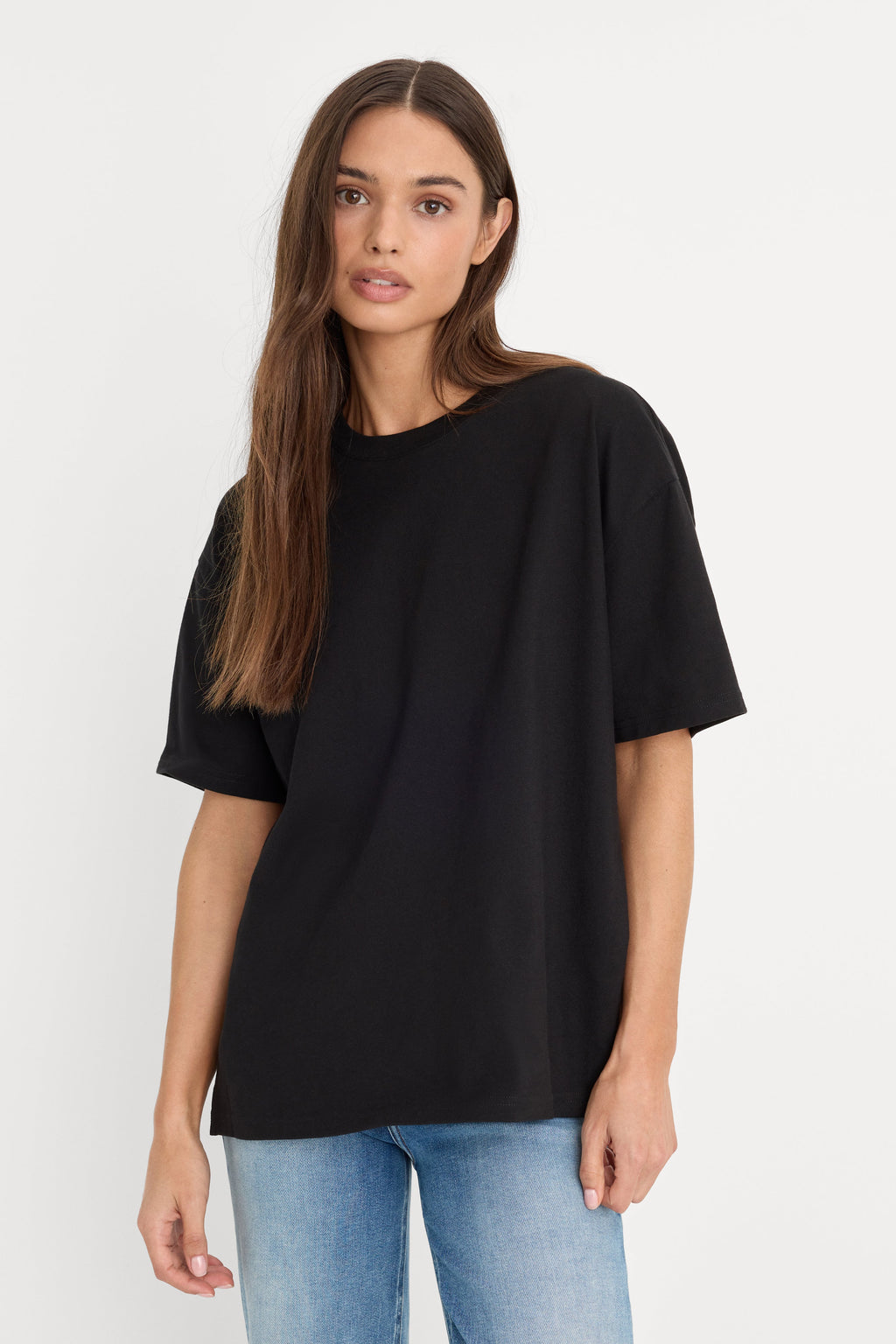 Premium COTTON OVERSIZED TEE BLACK001