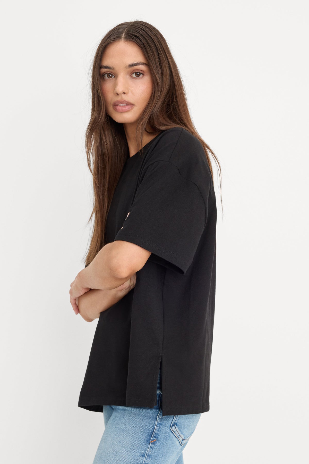 Premium COTTON OVERSIZED TEE BLACK001