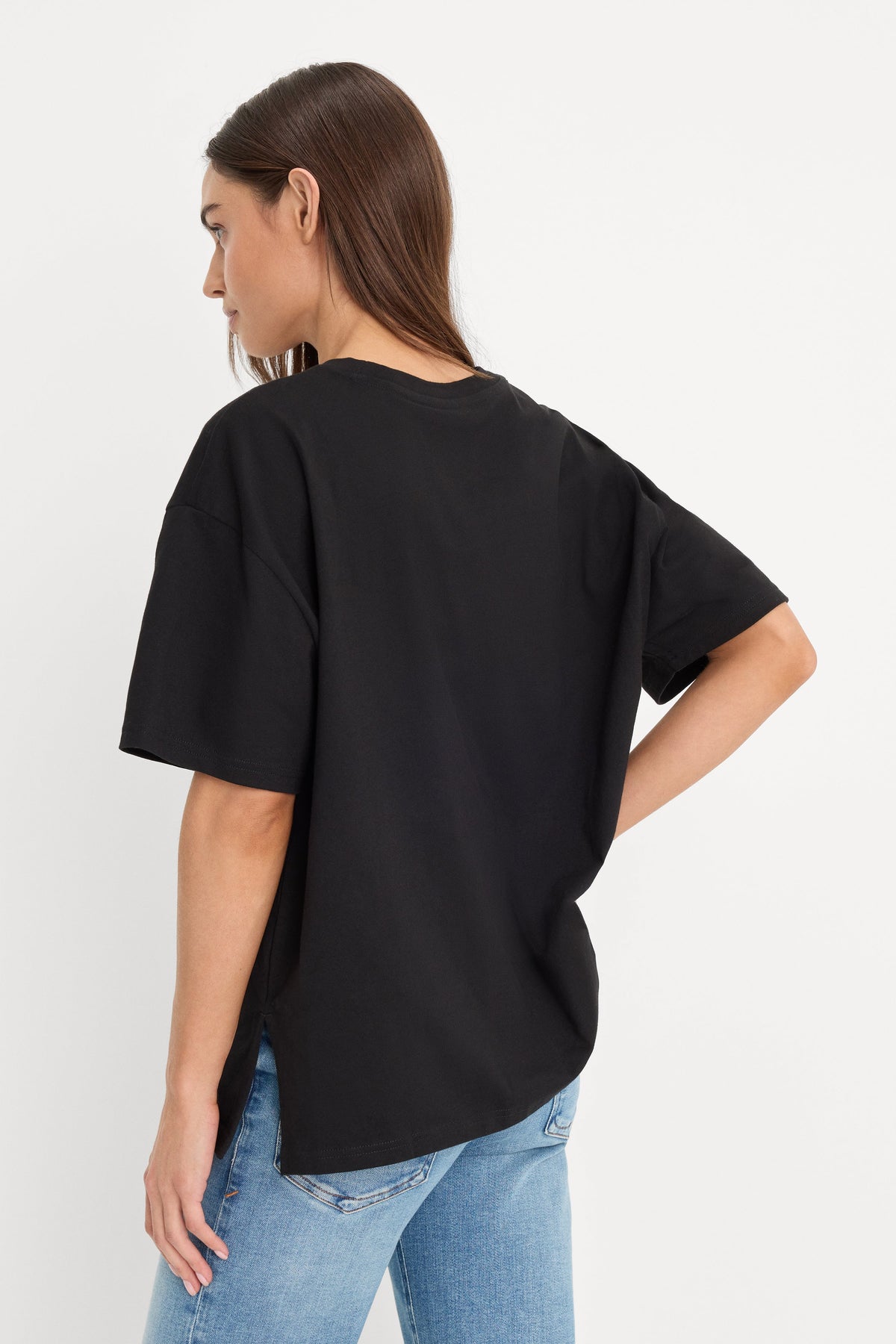 Premium COTTON OVERSIZED TEE BLACK001