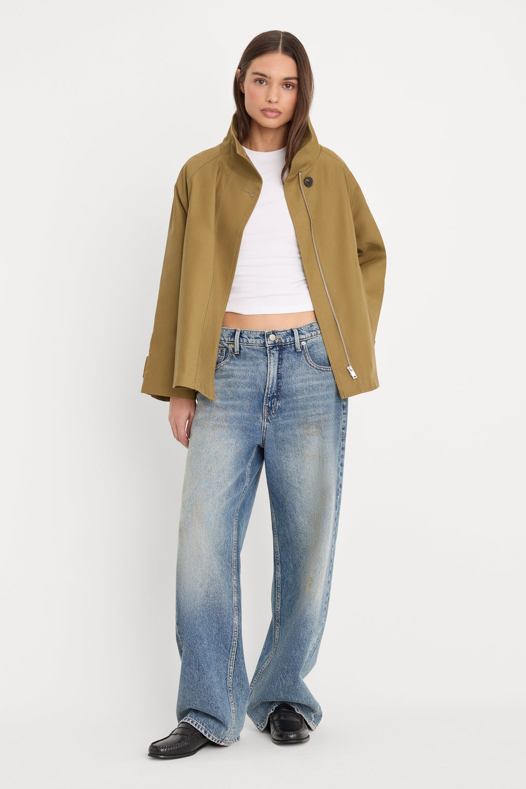 Premium THE FUNNEL NECK TRENCH FATIGUE