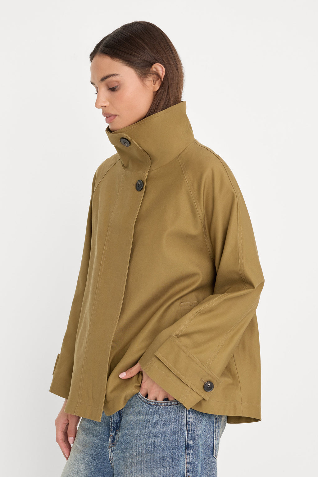 Premium THE FUNNEL NECK TRENCH FATIGUE