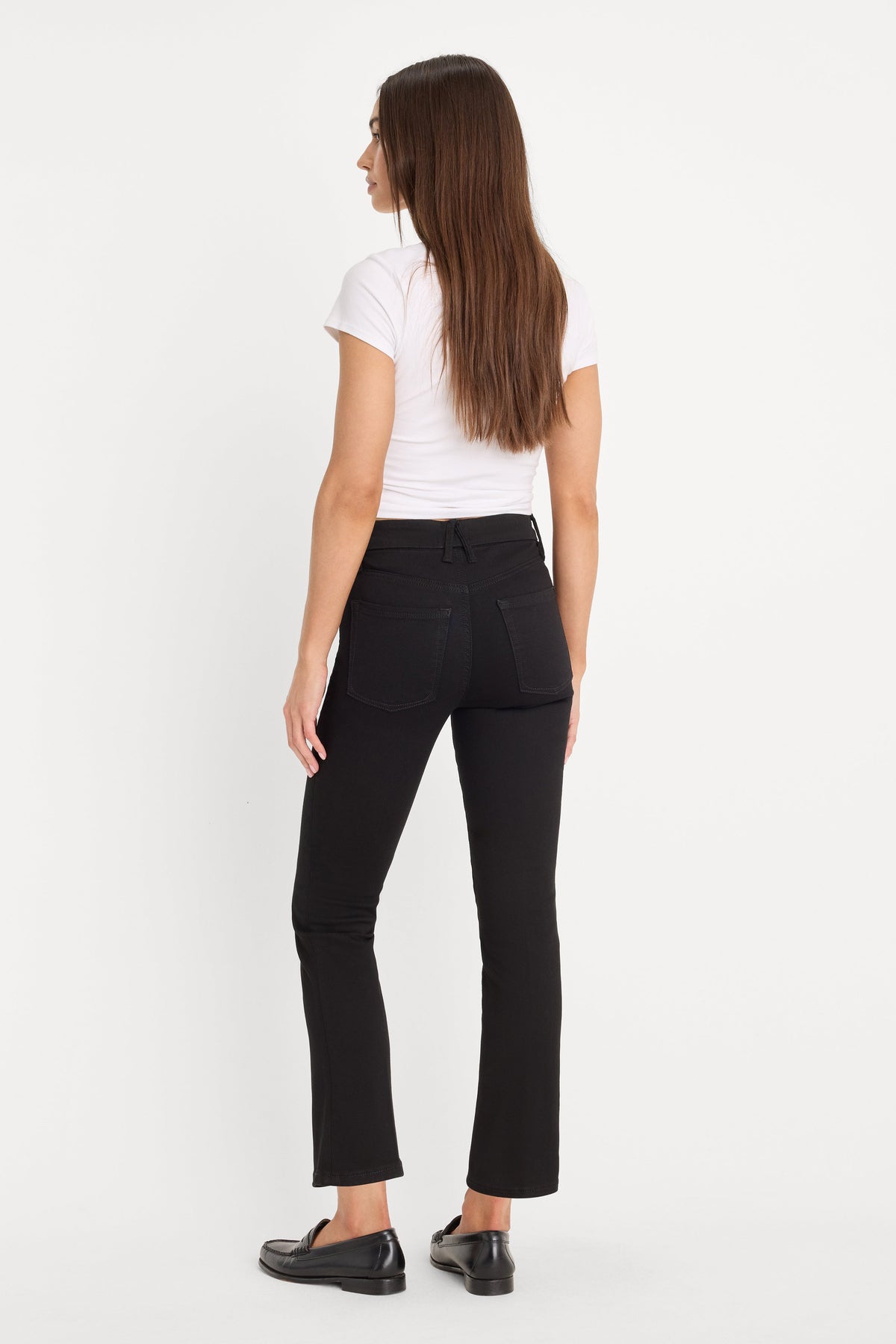 Premium NEVER FADES GOOD LEGS STRAIGHT JEANS BLACK001