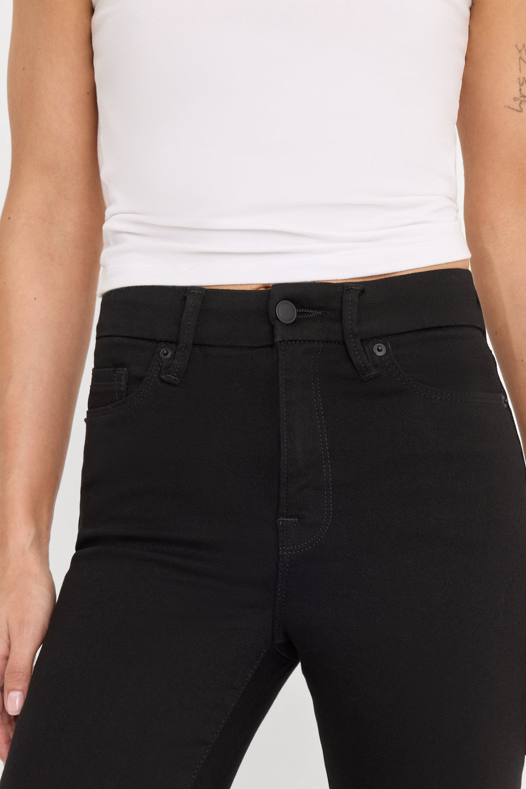 Premium NEVER FADES GOOD LEGS STRAIGHT JEANS BLACK001
