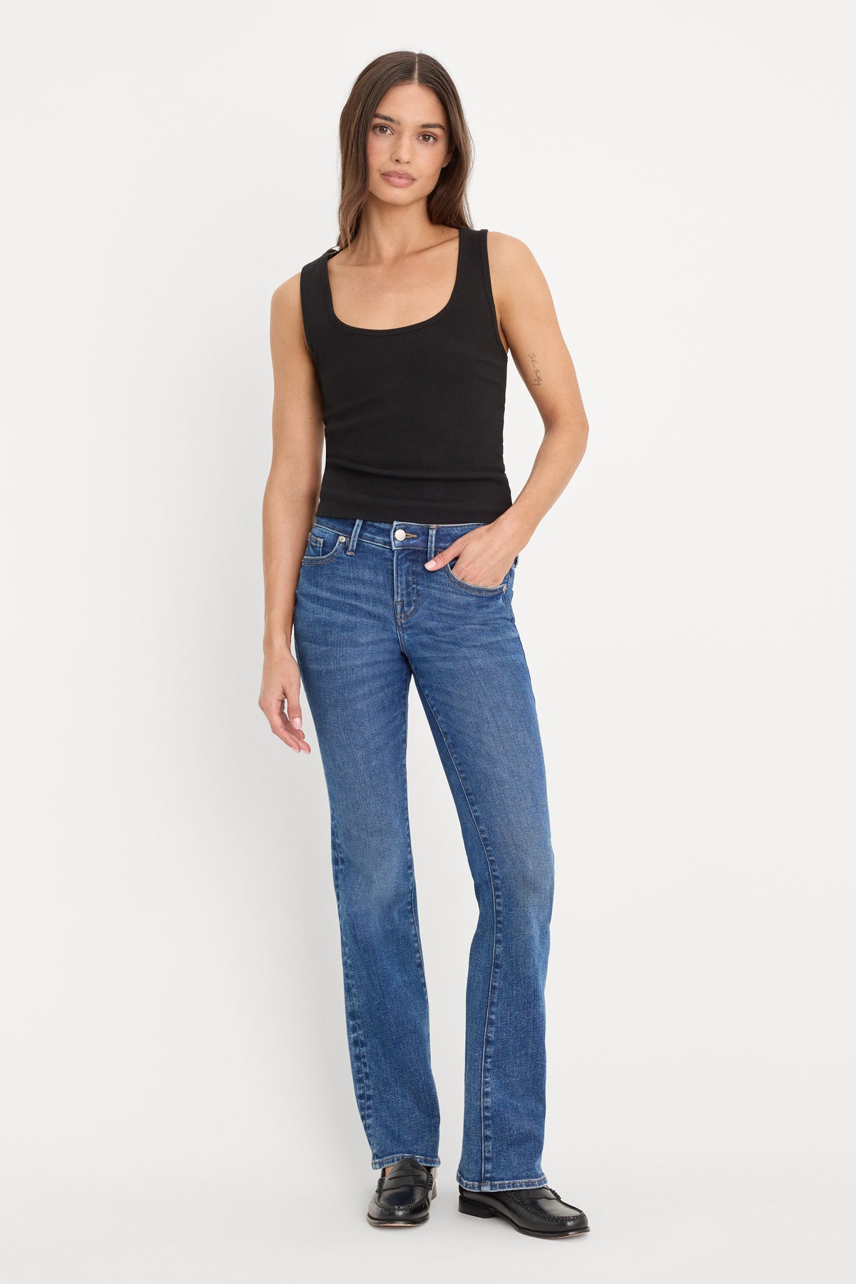 Premium MICRO RIB TANK TOP BLACK001