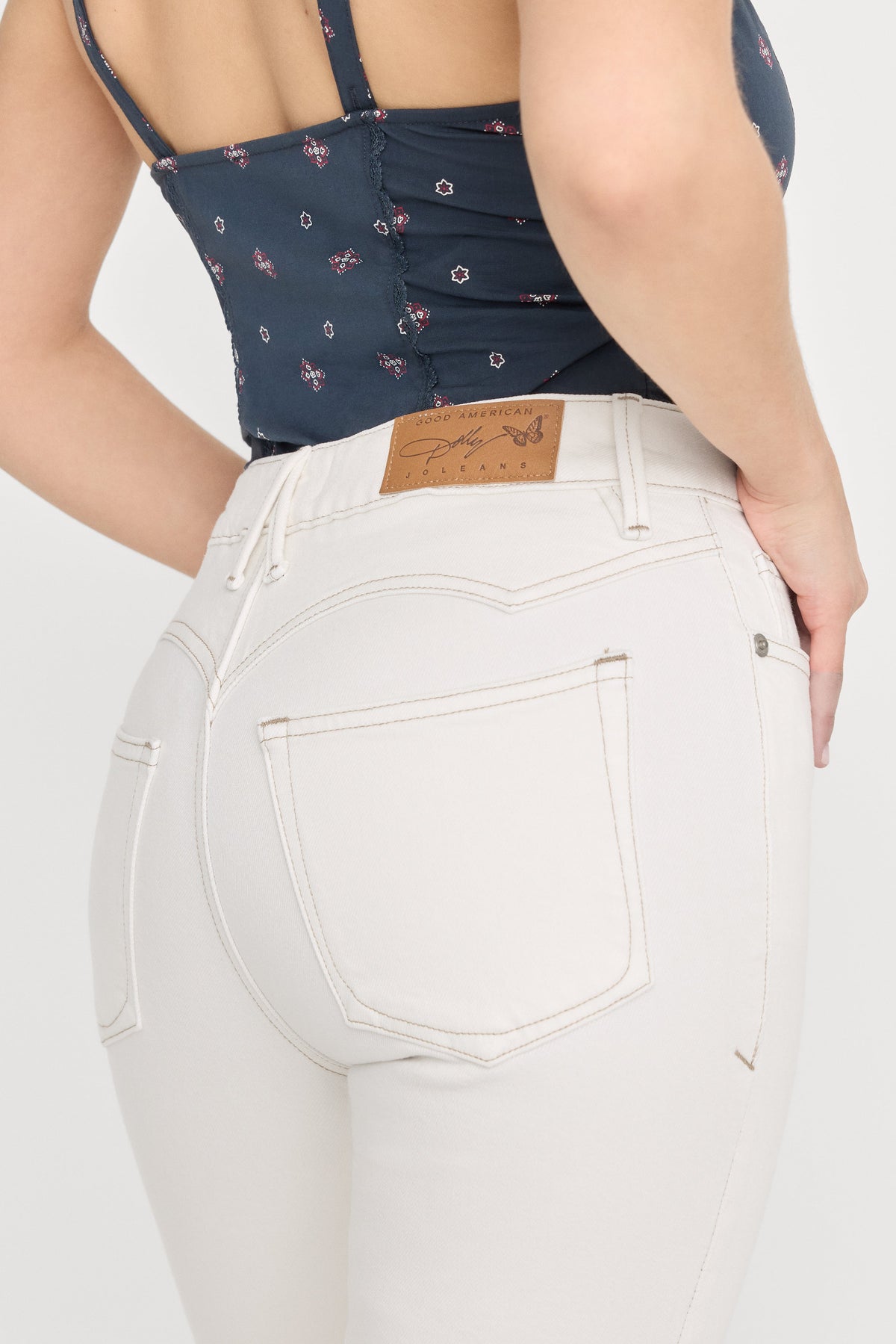 Premium DOLLY JOLEANS PETITE FLARE JEANS VINTAGE WHITE
