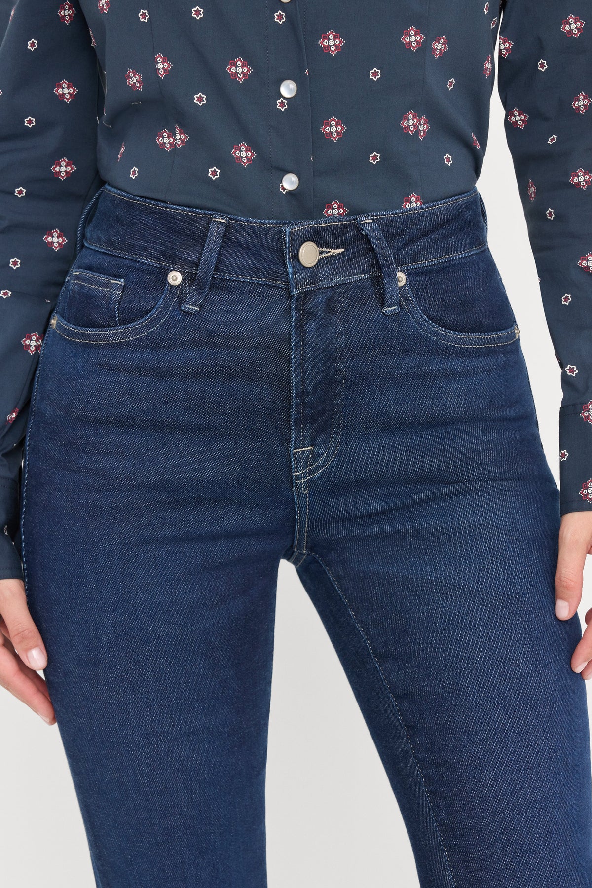 Premium DOLLY JOLEANS PETITE FLARE JEANS INDIGO1193