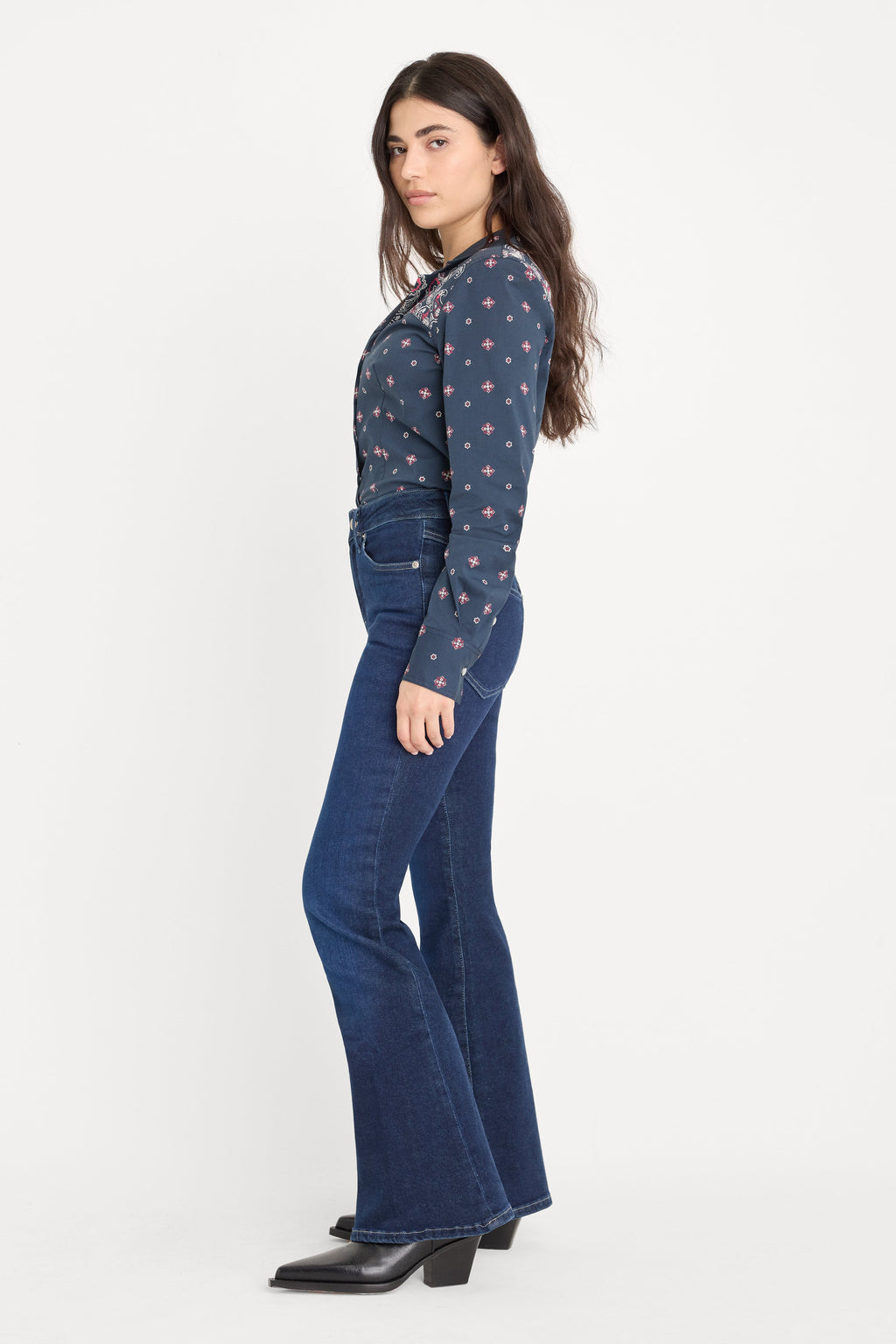 Premium DOLLY JOLEANS PETITE FLARE JEANS INDIGO1193