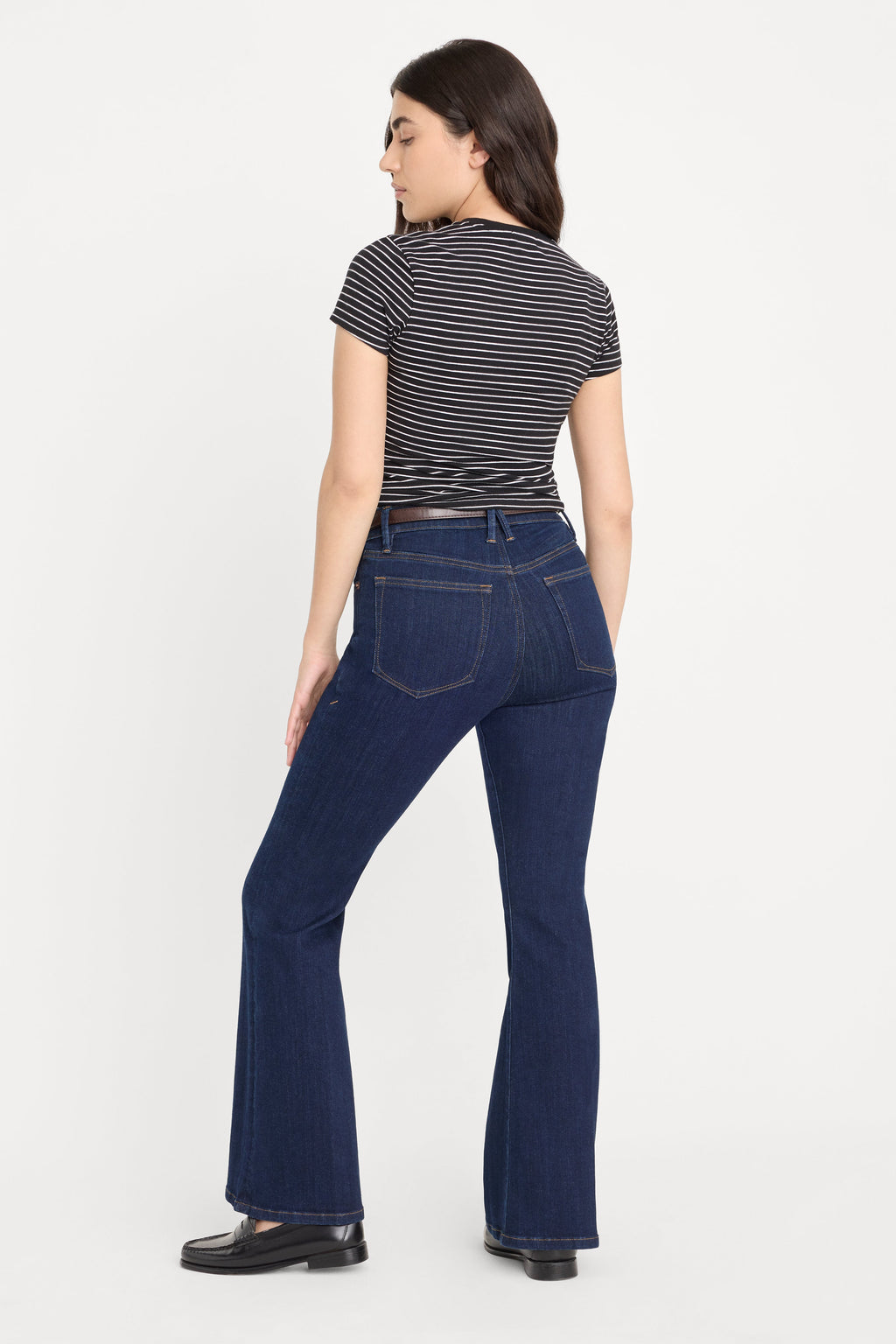 Premium GOOD PETITE FLARE JEANS INDIGO1153