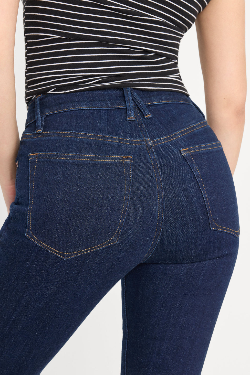 Premium GOOD PETITE FLARE JEANS INDIGO1153