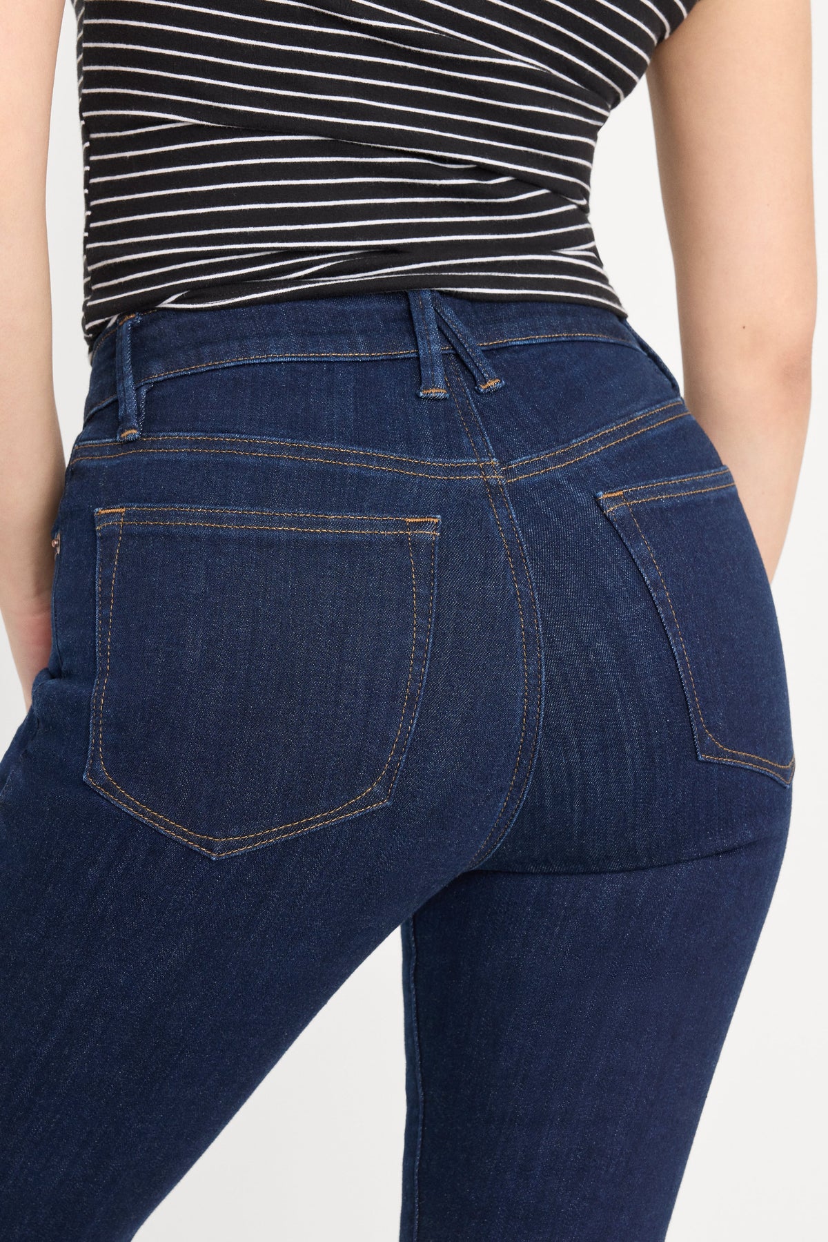 Premium GOOD PETITE FLARE JEANS INDIGO1153