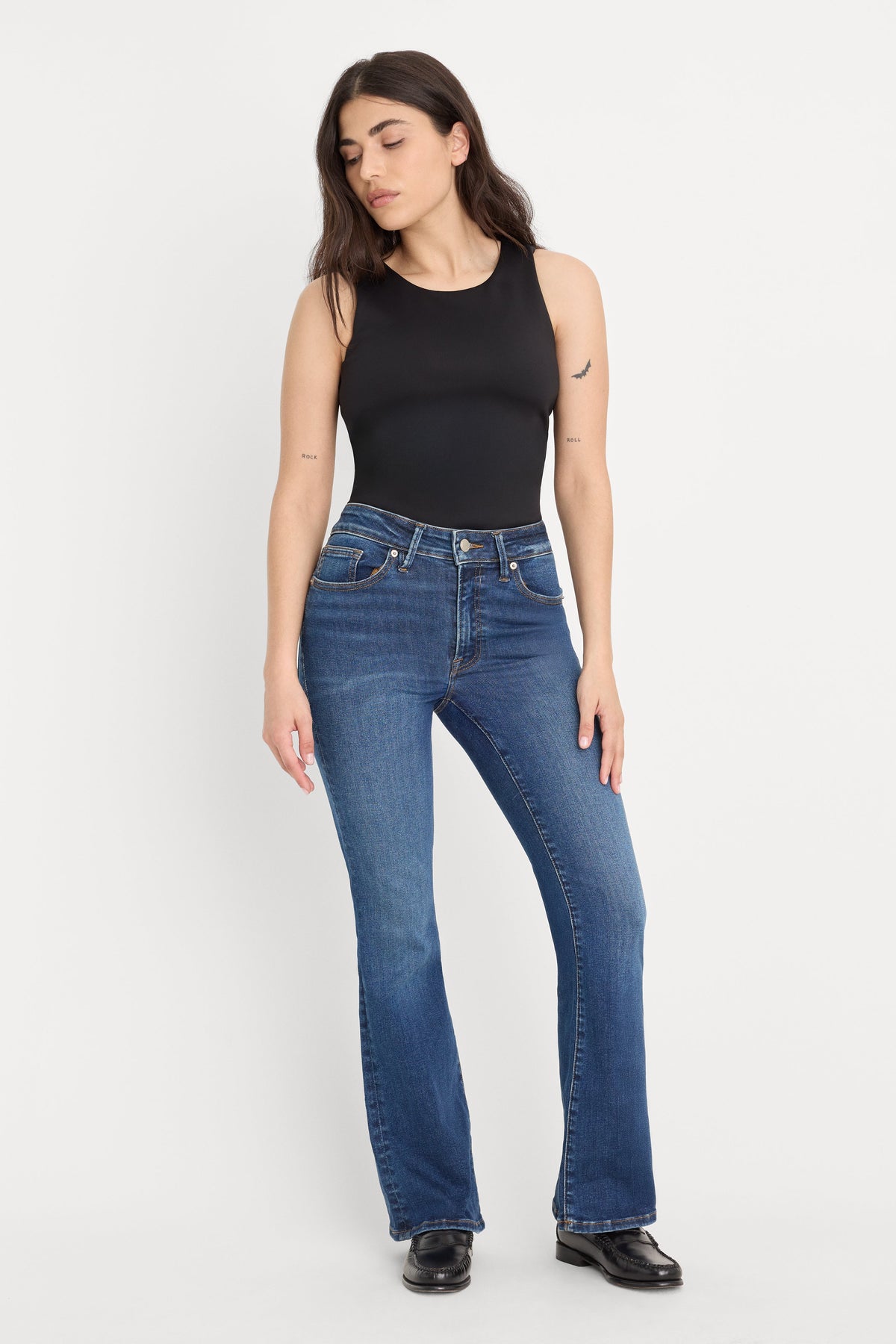 Premium ALWAYS FITS GOOD PETITE BOOTCUT JEANS INDIGO446