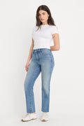 Premium SOFT TECH GOOD PETITE STRAIGHT JEANS INDIGO1209