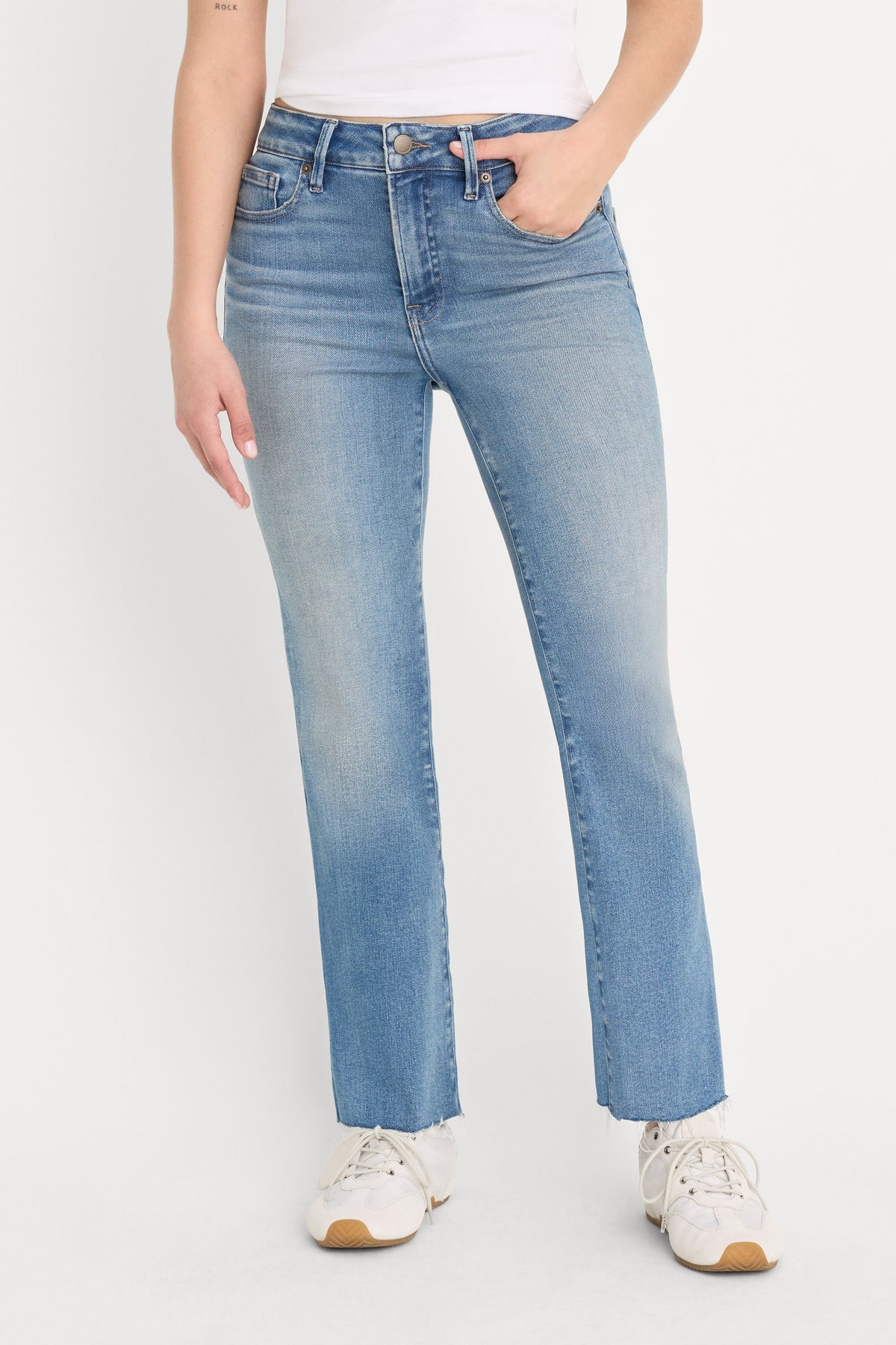 Premium SOFT TECH GOOD PETITE STRAIGHT JEANS INDIGO1209