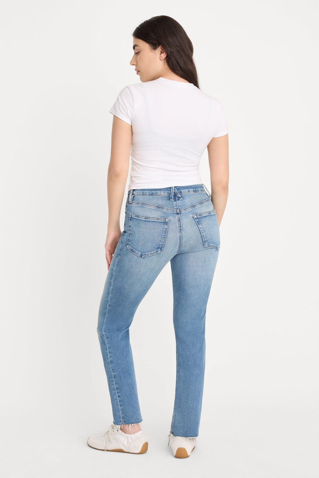 Premium SOFT TECH GOOD PETITE STRAIGHT JEANS INDIGO1209