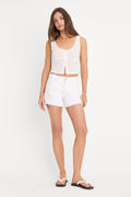 Premium VINTAGE SHORT WHITE001