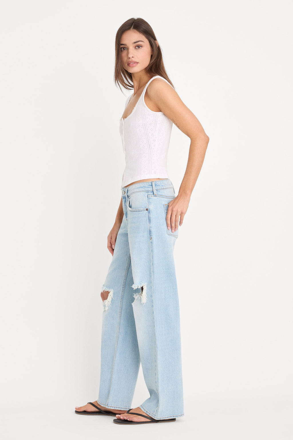 Premium VINTAGE LOW LOOSE JEANS INDIGO1249