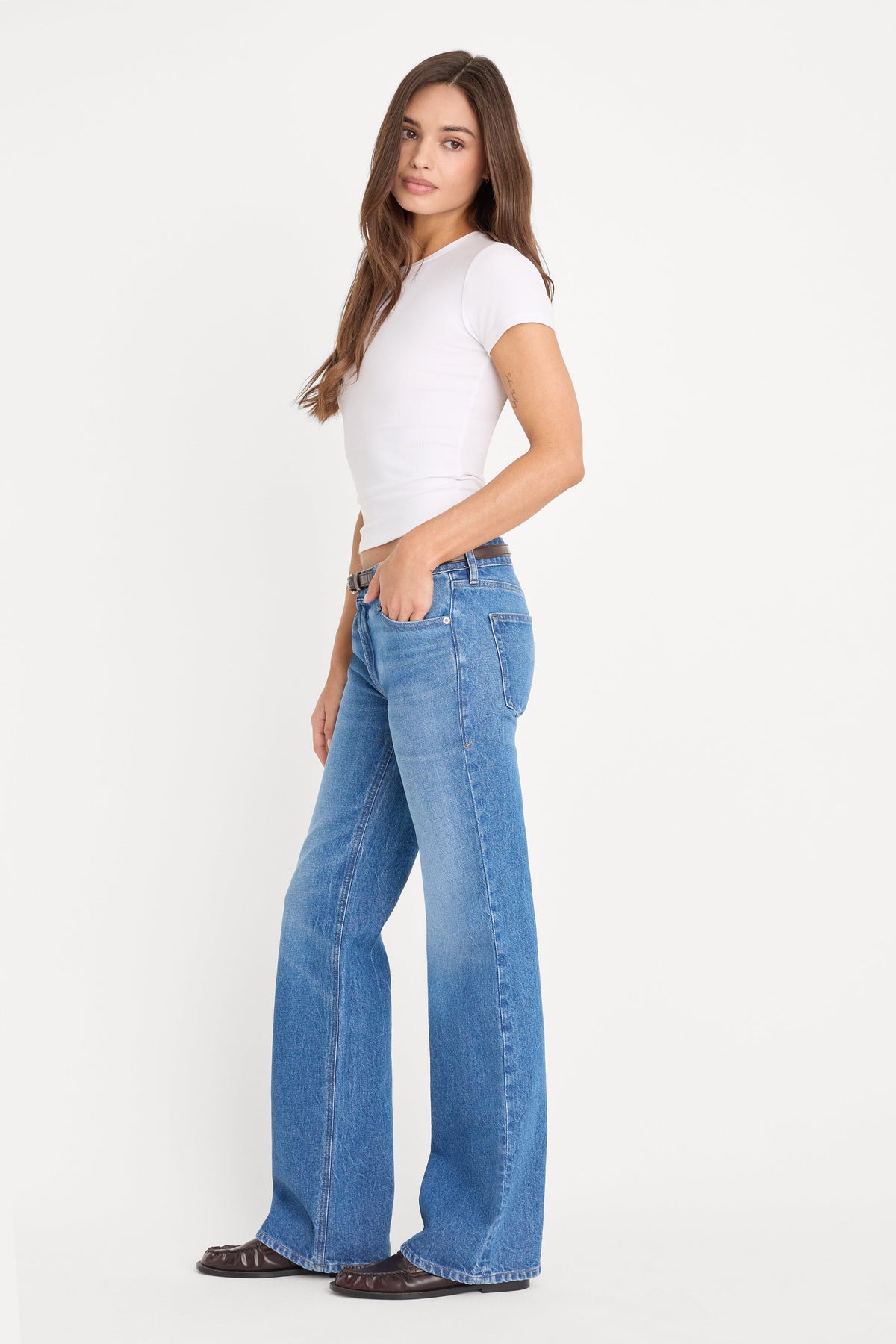 Premium VINTAGE LOW RISE BOOTCUT JEANS INDIGO1222