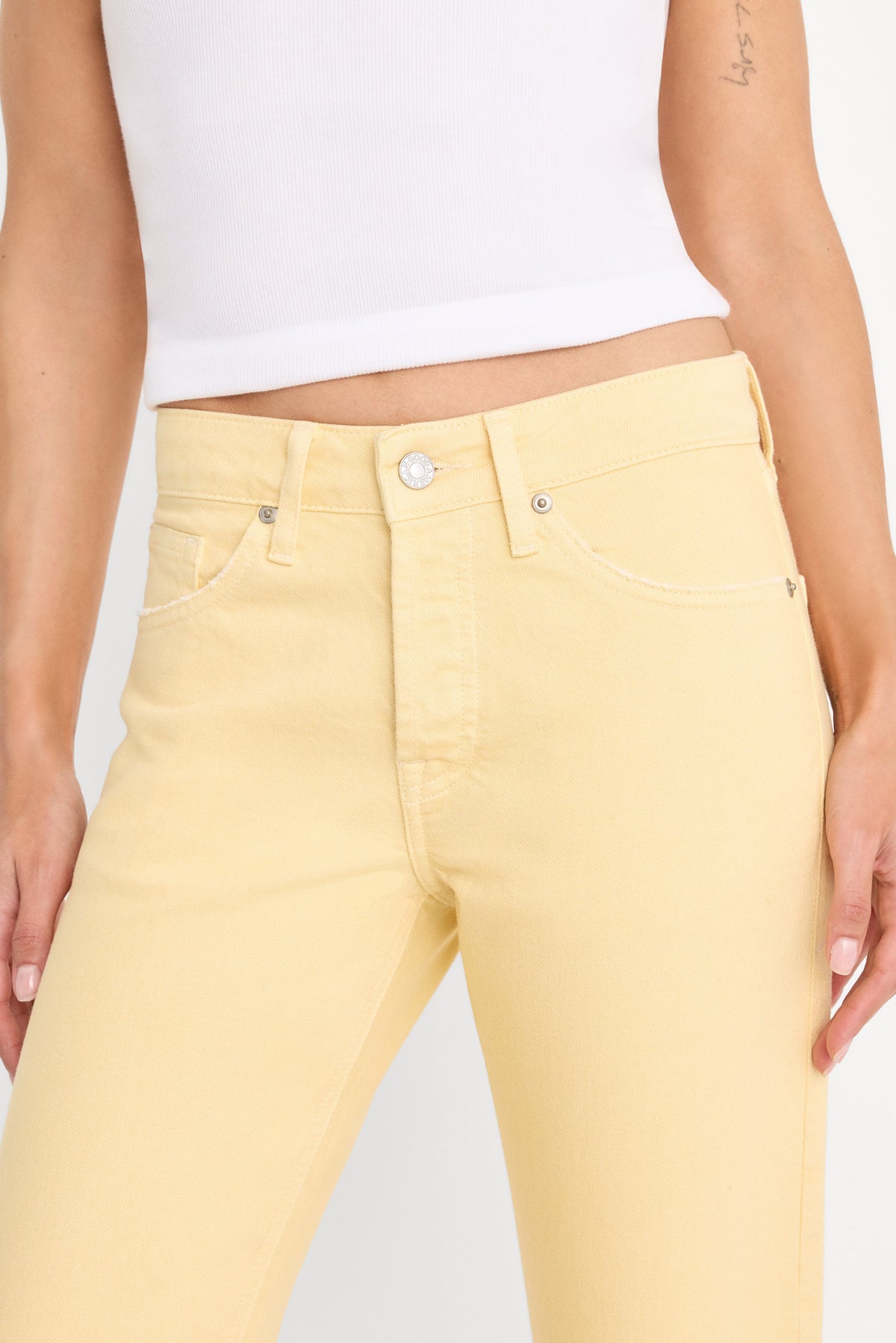 Premium VINTAGE STRAIGHT ANKLE JEANS HONEY
