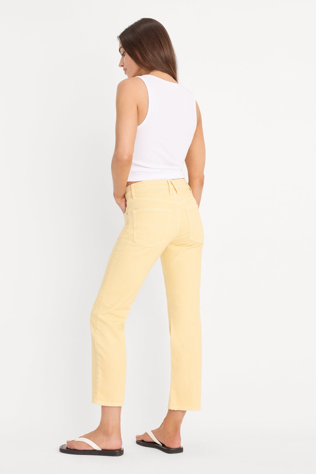 Premium VINTAGE STRAIGHT ANKLE JEANS HONEY