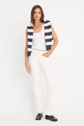 Premium GOOD LOW RISE BOOTCUT JEANS WHITE001