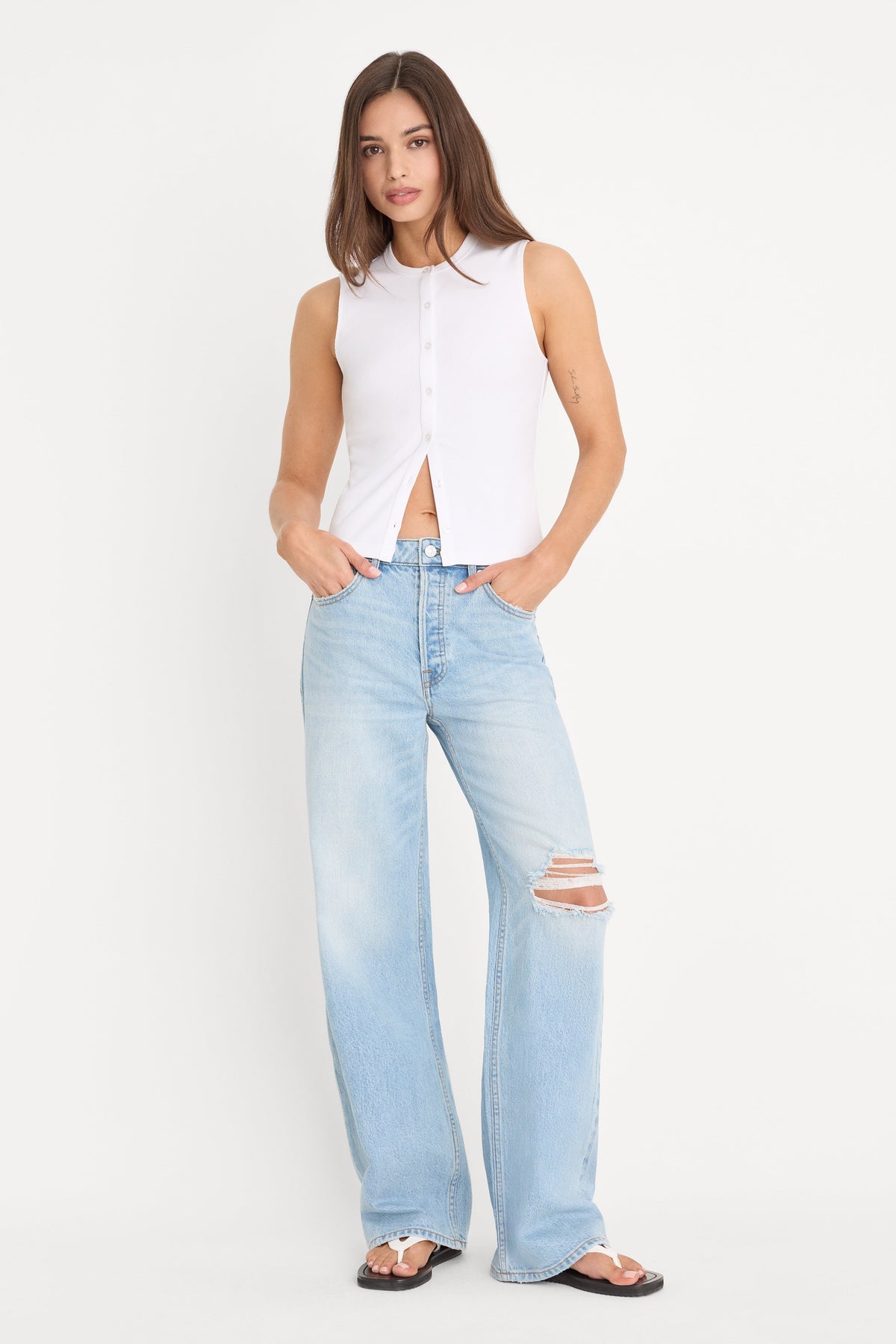 Premium VINTAGE WIDE JEANS INDIGO1298