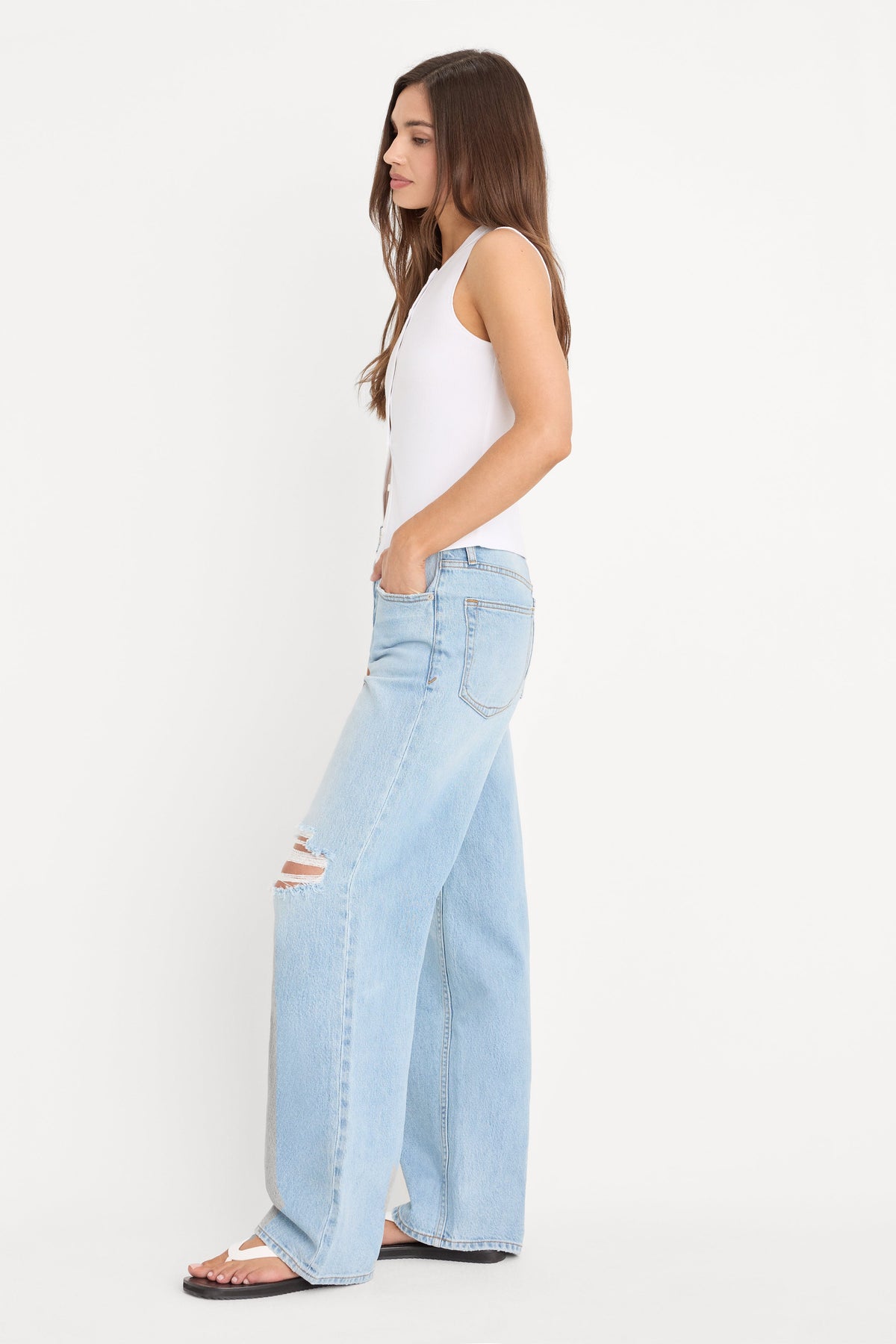 Premium VINTAGE WIDE JEANS INDIGO1298