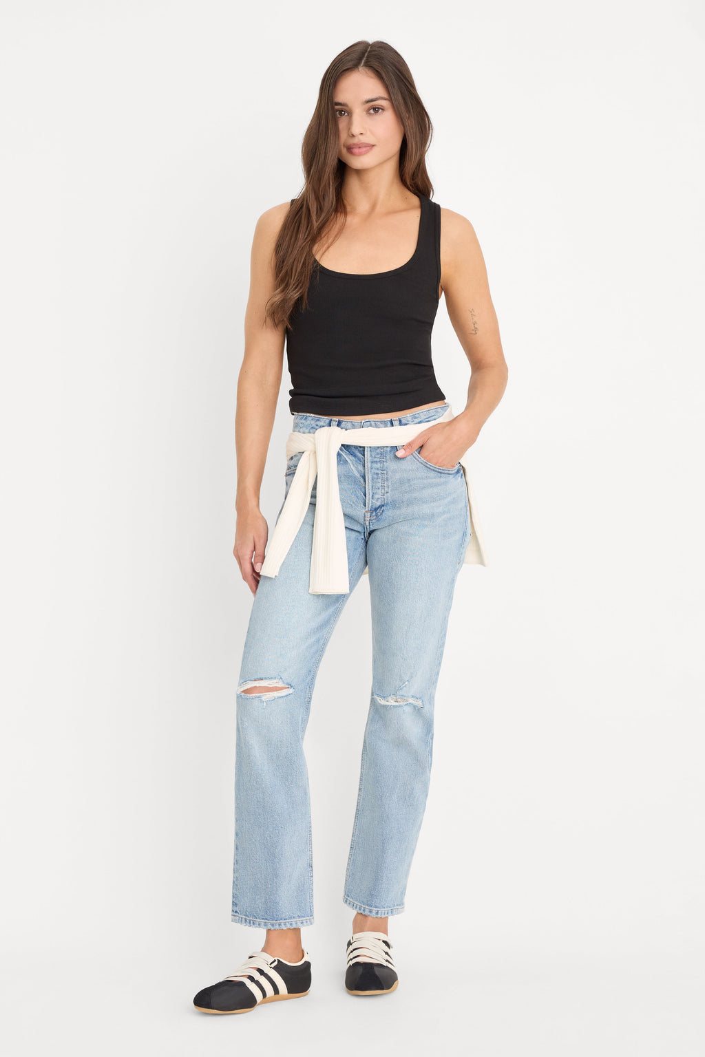 Premium VINTAGE STRAIGHT ANKLE JEANS INDIGO1252