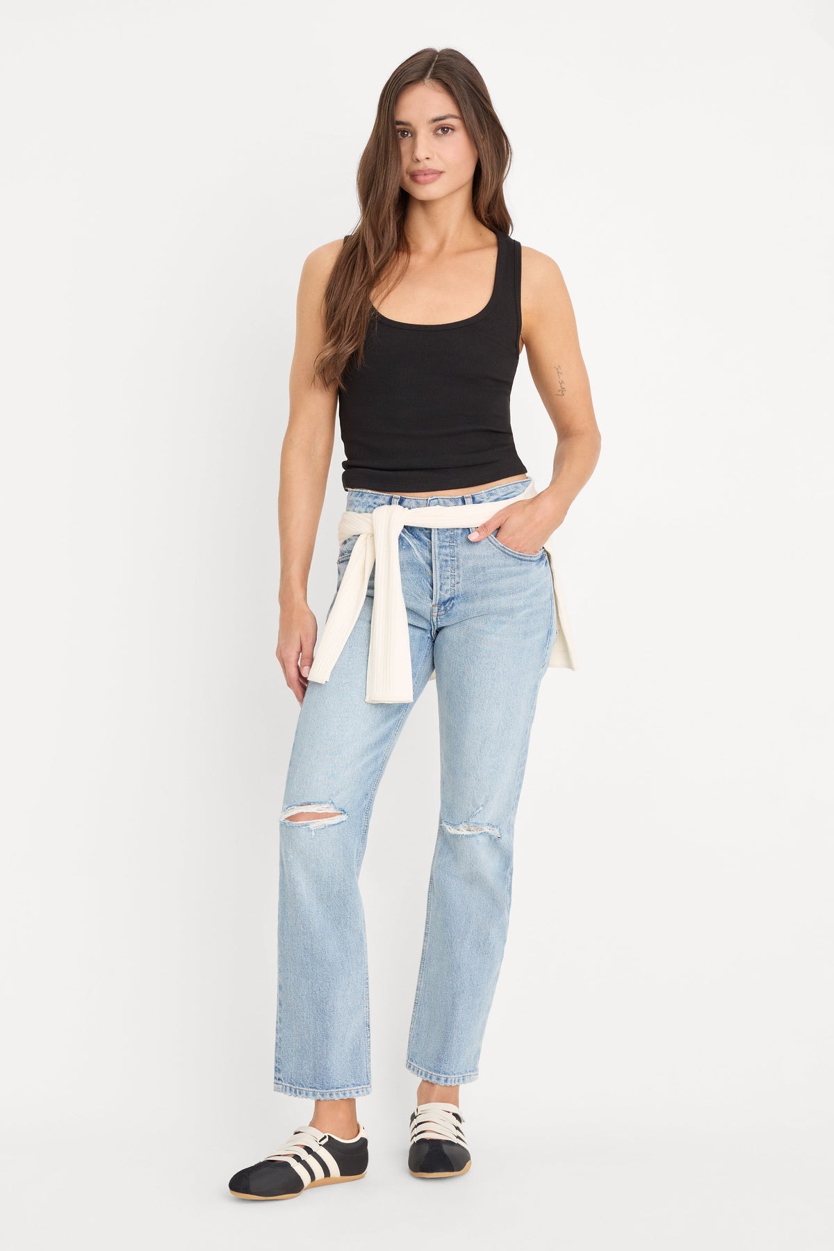 Premium VINTAGE STRAIGHT ANKLE JEANS INDIGO1252