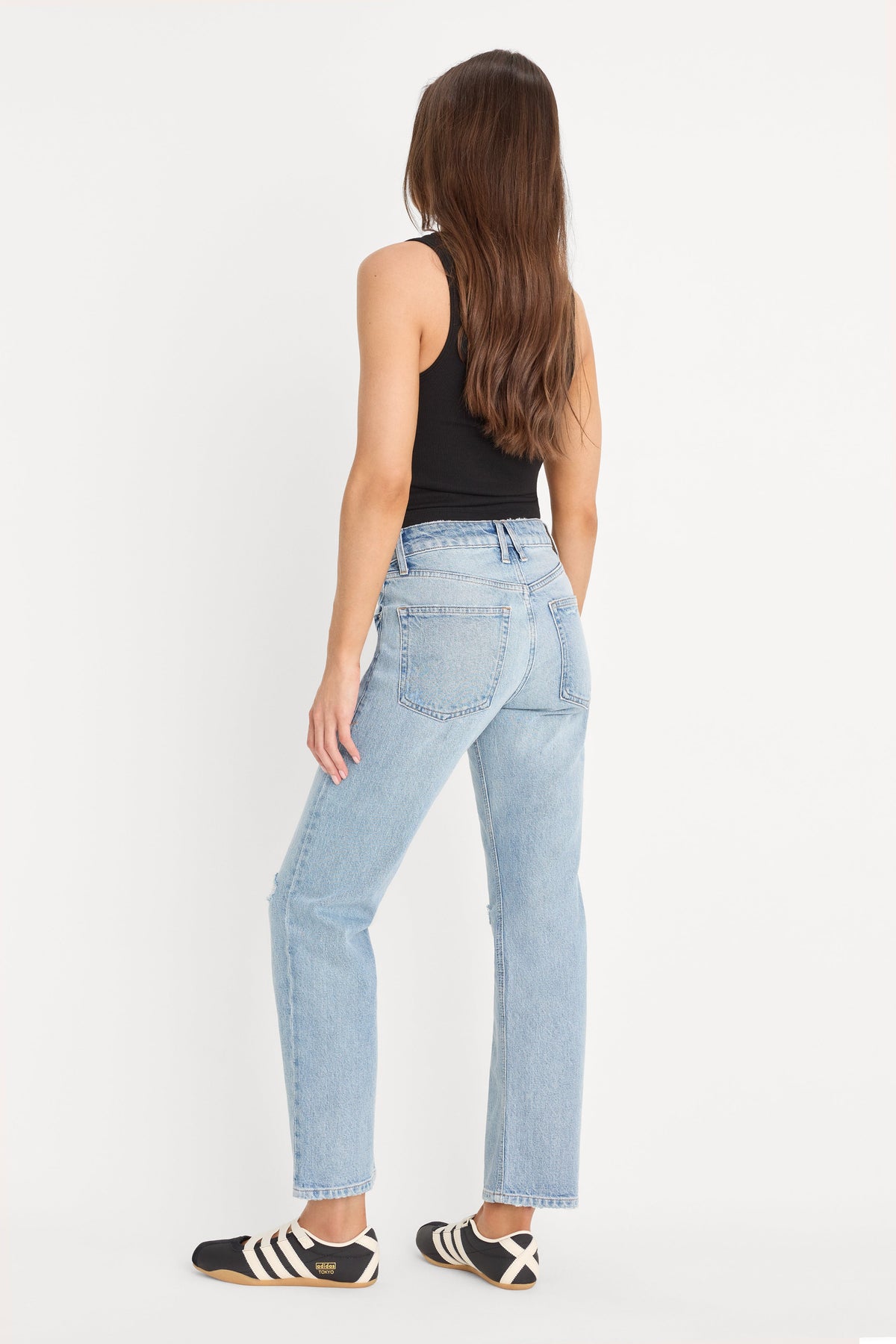 Premium VINTAGE STRAIGHT ANKLE JEANS INDIGO1252