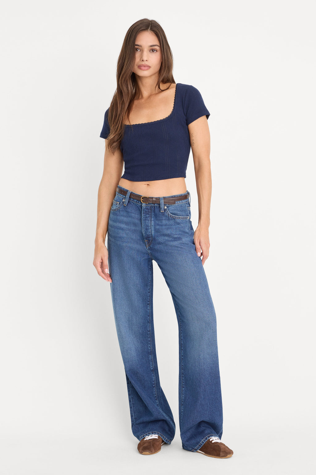Premium WEIGHTLESS WIDE JEANS INDIGO1258