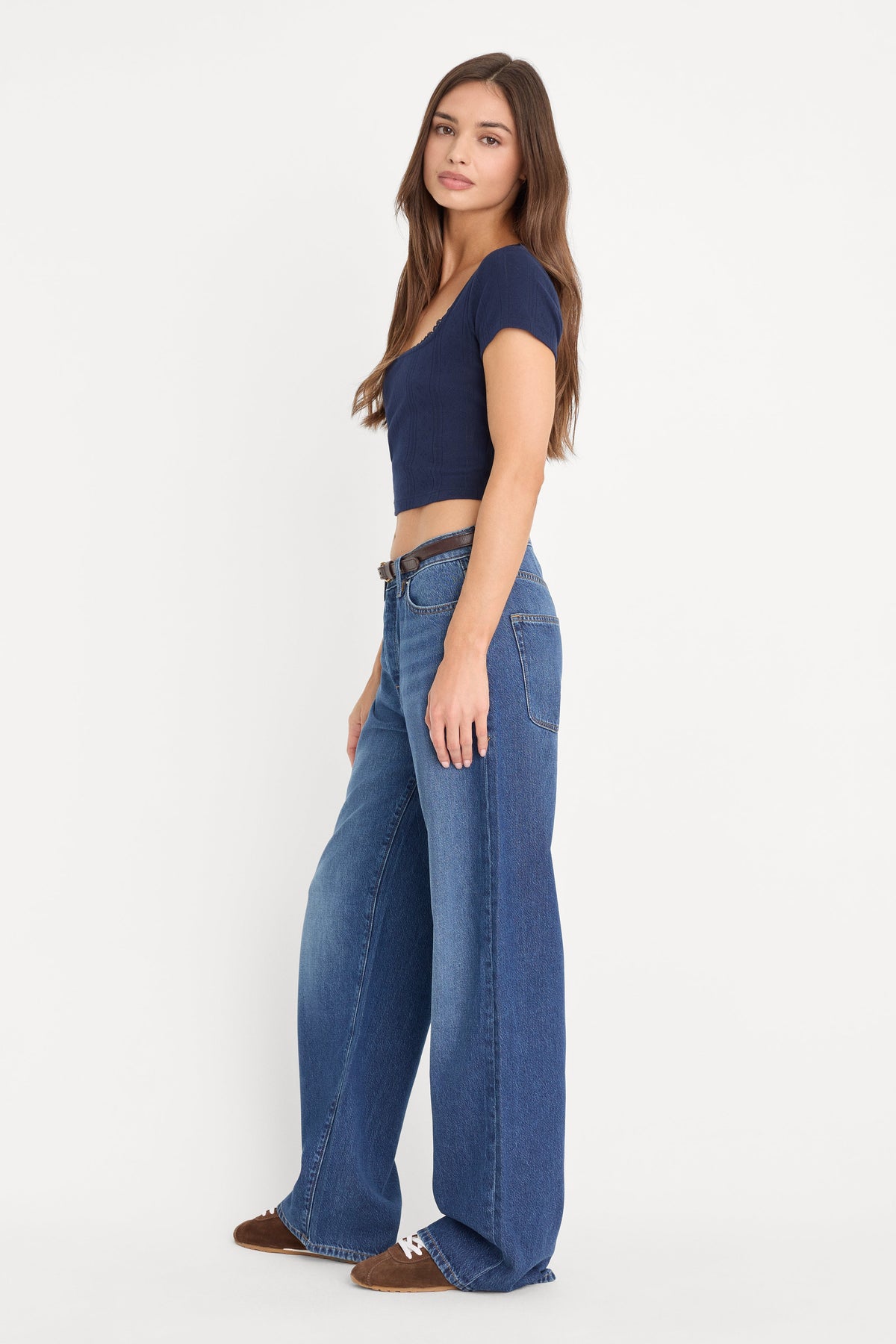 Premium WEIGHTLESS WIDE JEANS INDIGO1258