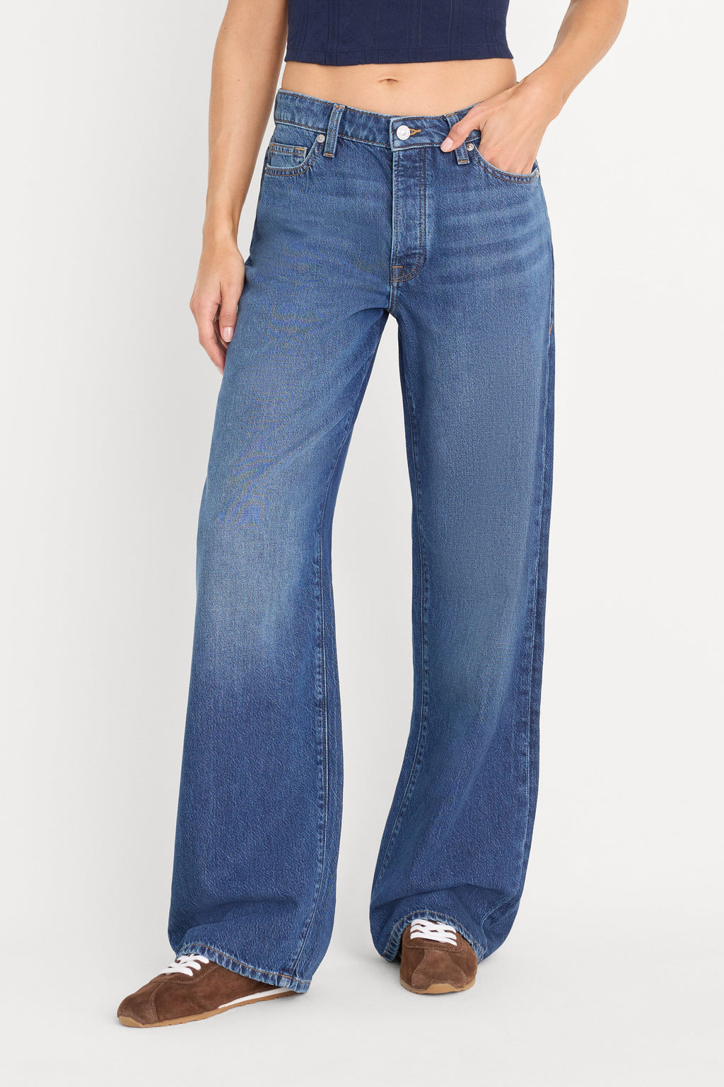 Premium WEIGHTLESS WIDE JEANS INDIGO1258