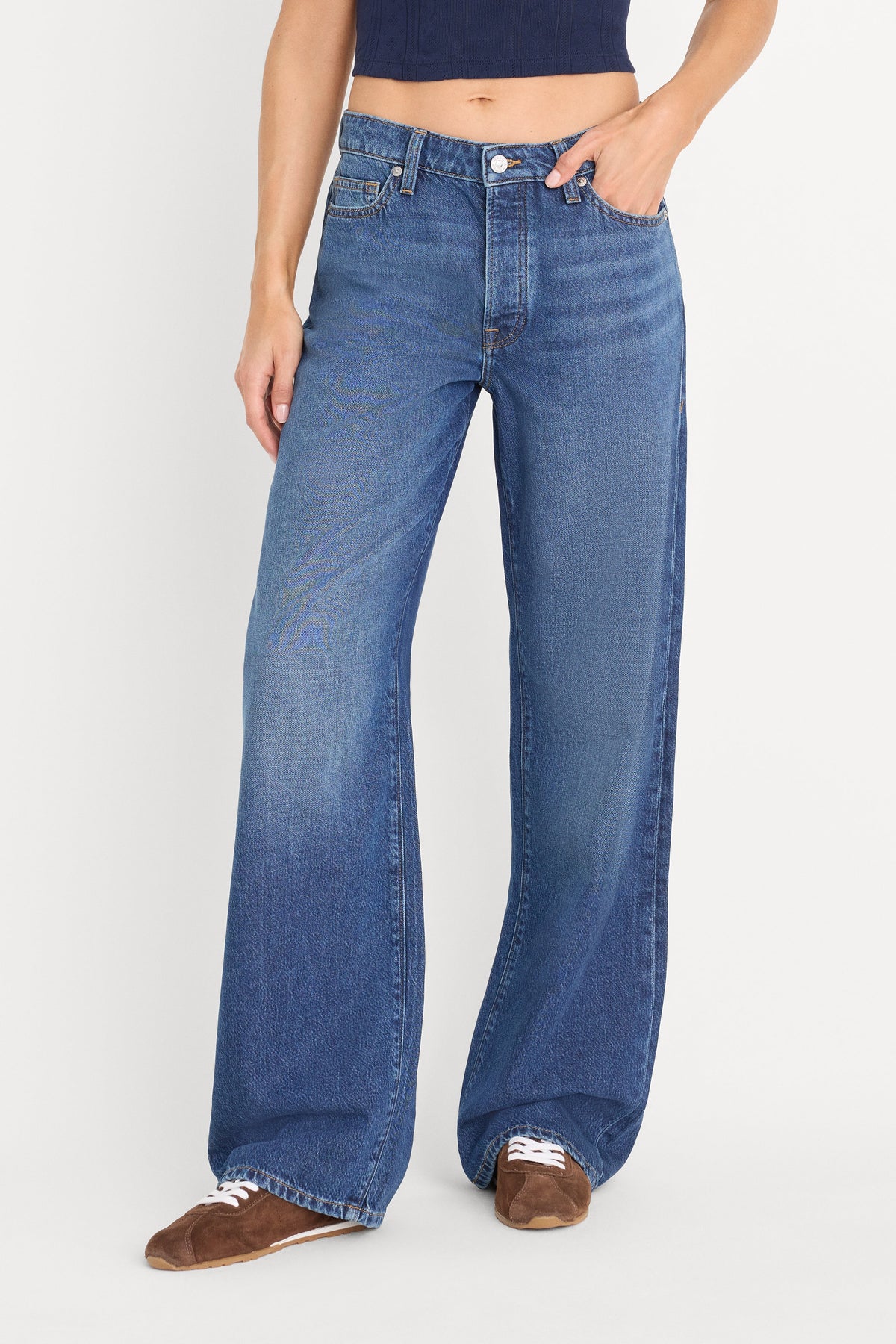 Premium WEIGHTLESS WIDE JEANS INDIGO1258
