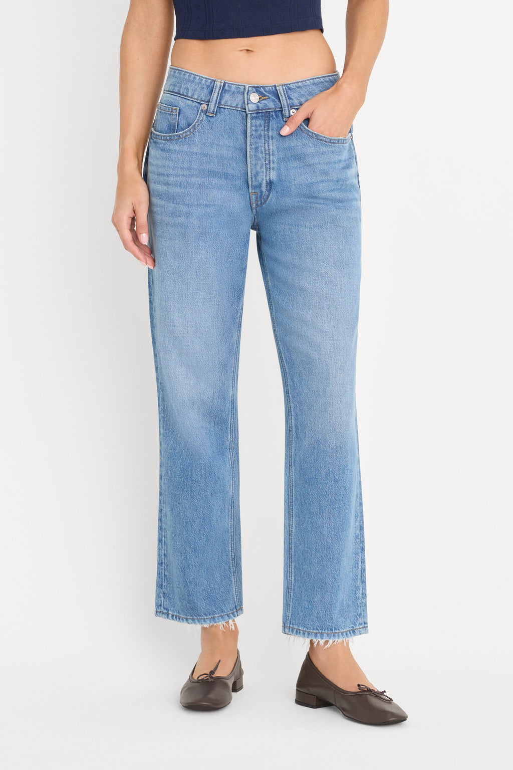 Premium WEIGHTLESS BOYFRIEND JEANS INDIGO961