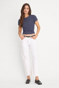 Premium VINTAGE STRAIGHT ANKLE JEANS WHITE001