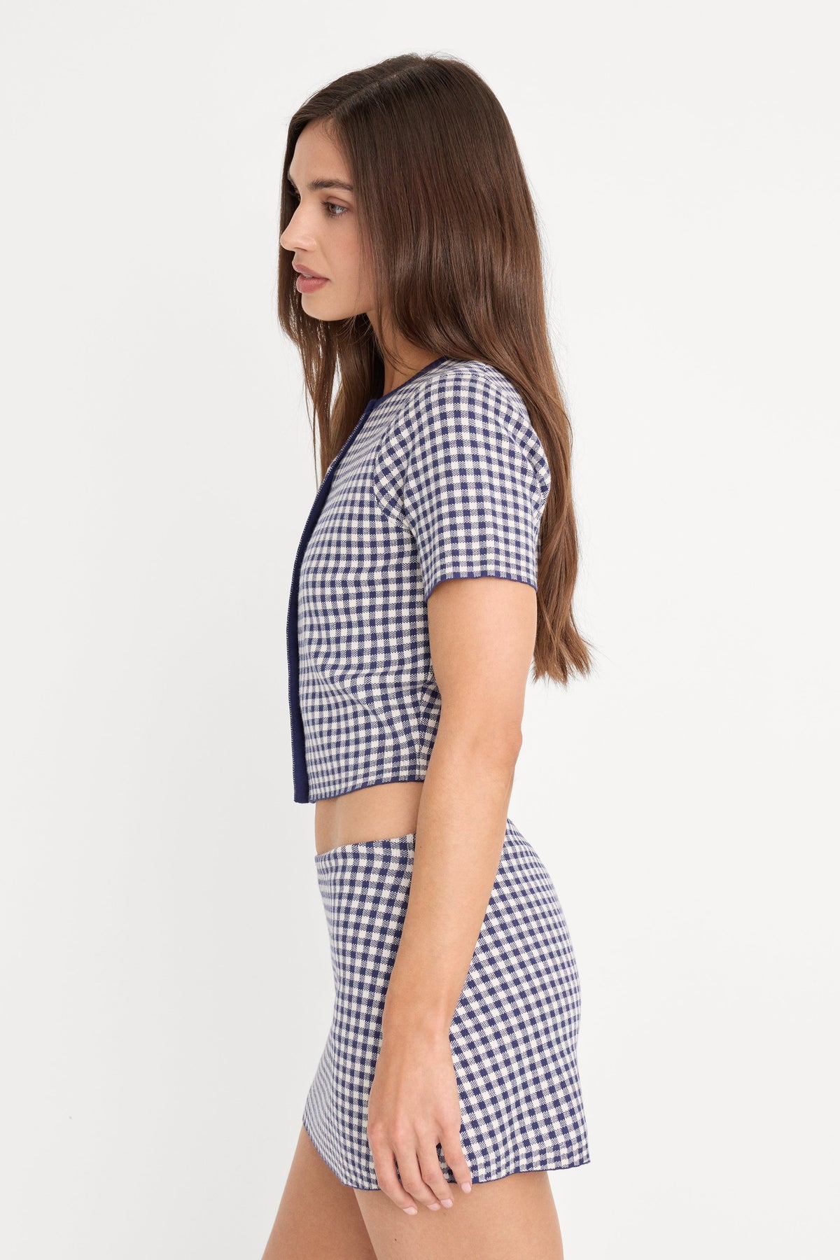 Premium THE KEEPSAKE CARDIGAN NAVY GINGHAM